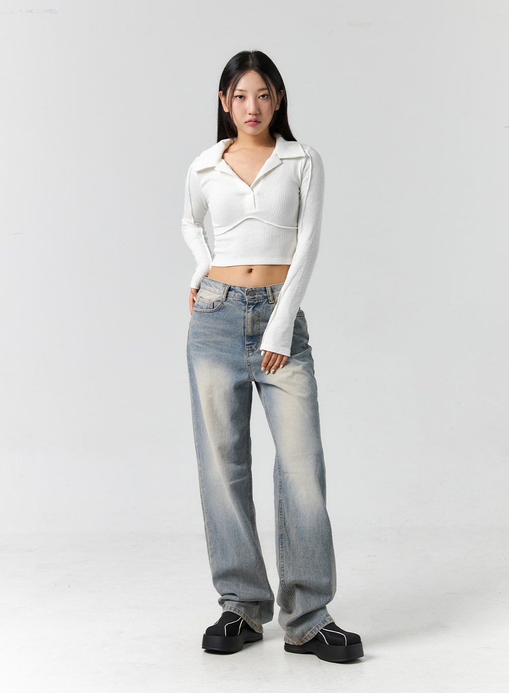 Collar Crop Top CS308