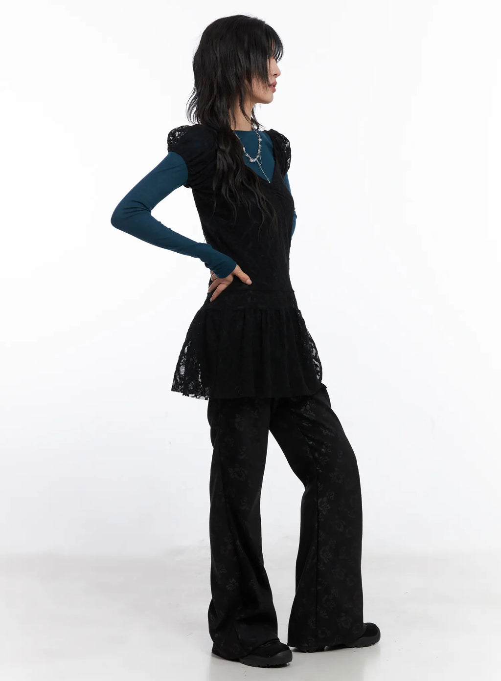 Lace Shirred Mini Dress CO507