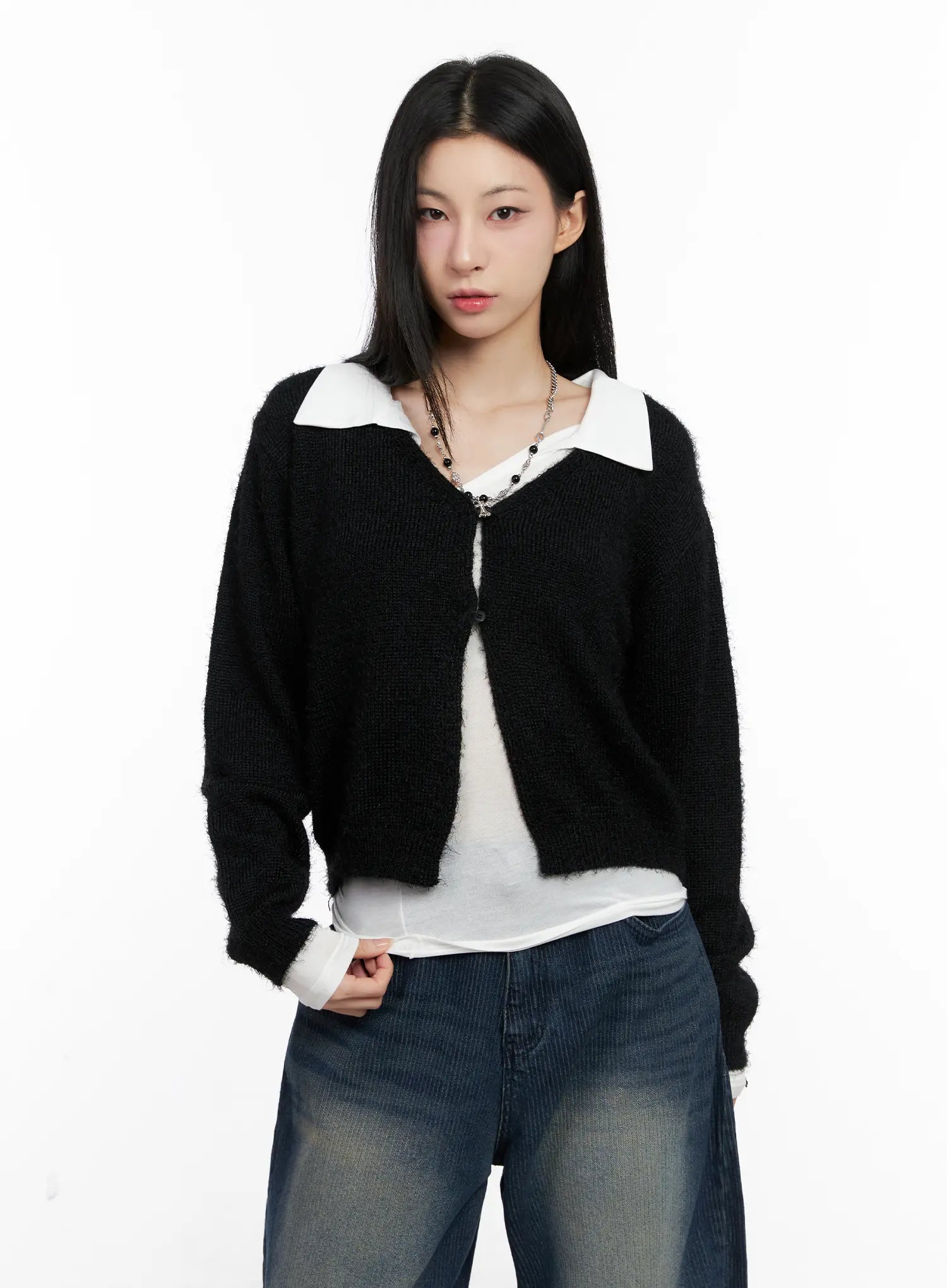 Cozy Open-Front Knit Cardigan CG526