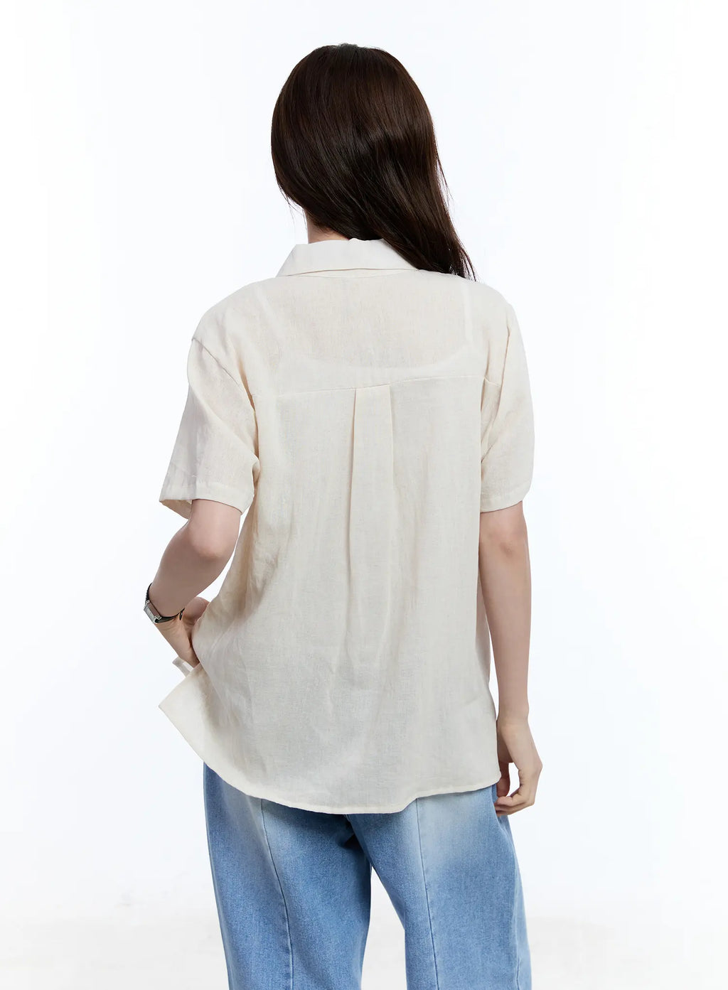 Linen Short-Sleeve Collared CU513