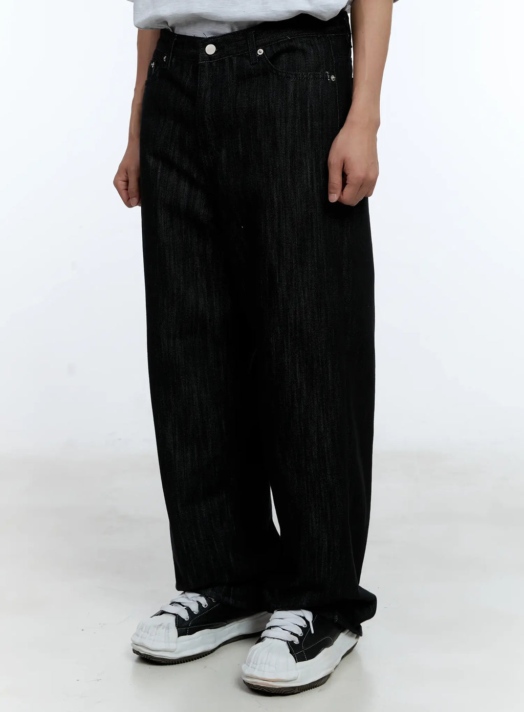 Men's No-Fade Wide-Leg Denim Jeans IL515