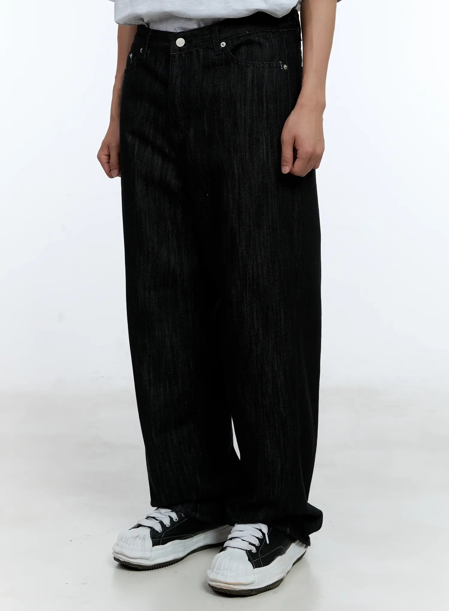 Men's No-Fade Wide-Leg Denim Jeans IL515