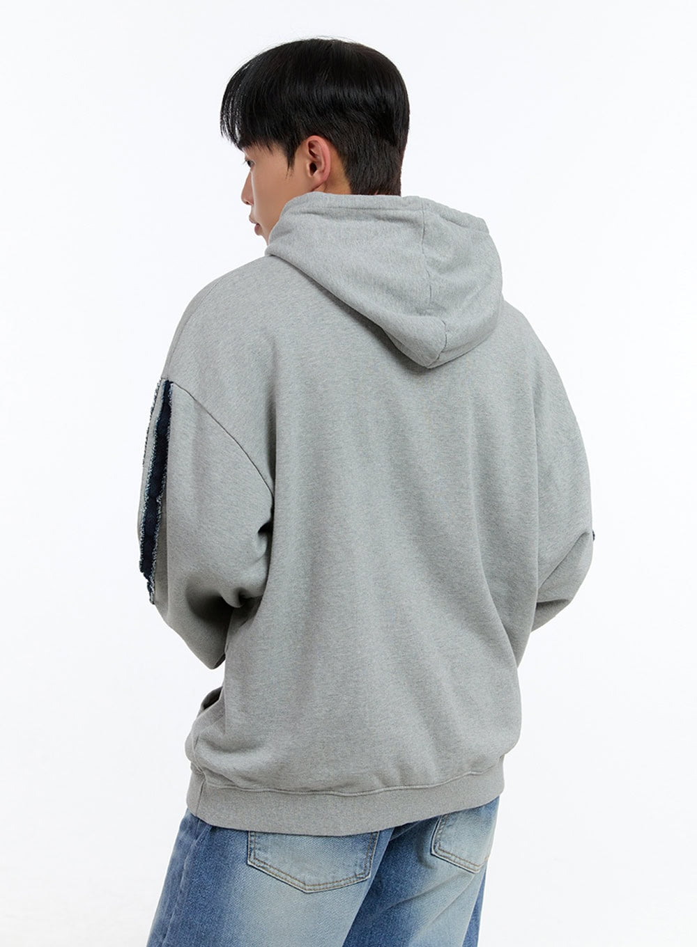 Men's  Cotton Patchwork Hoodie  IS412