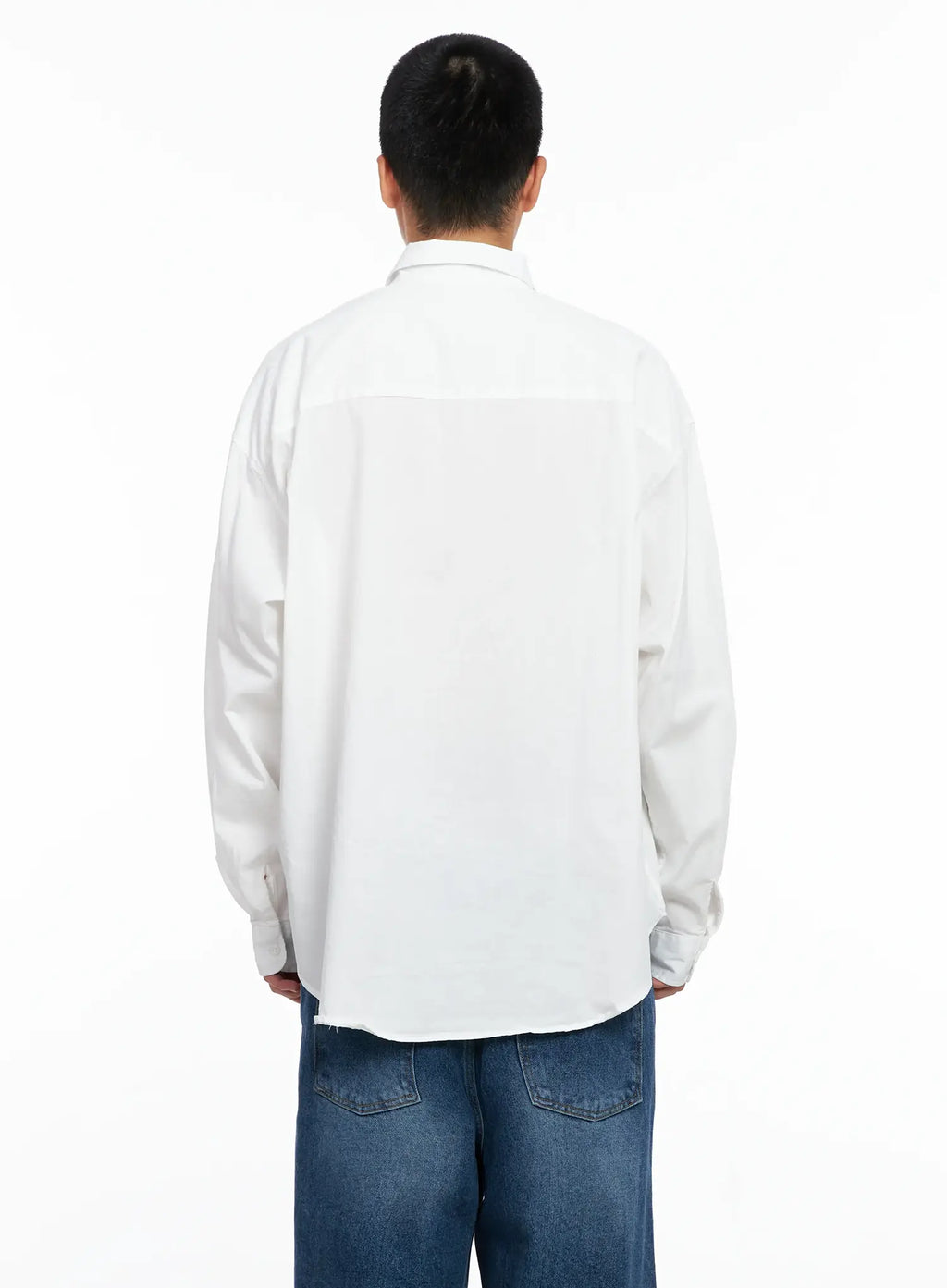 Men's Classic White Button-Up Shirt IS502