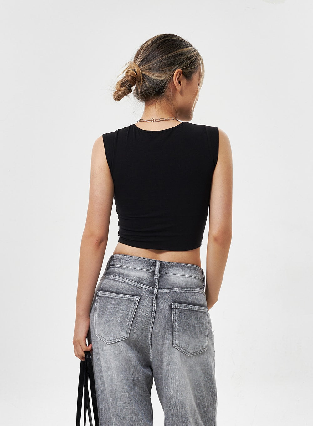 Chain Detail Cropped Top CY330