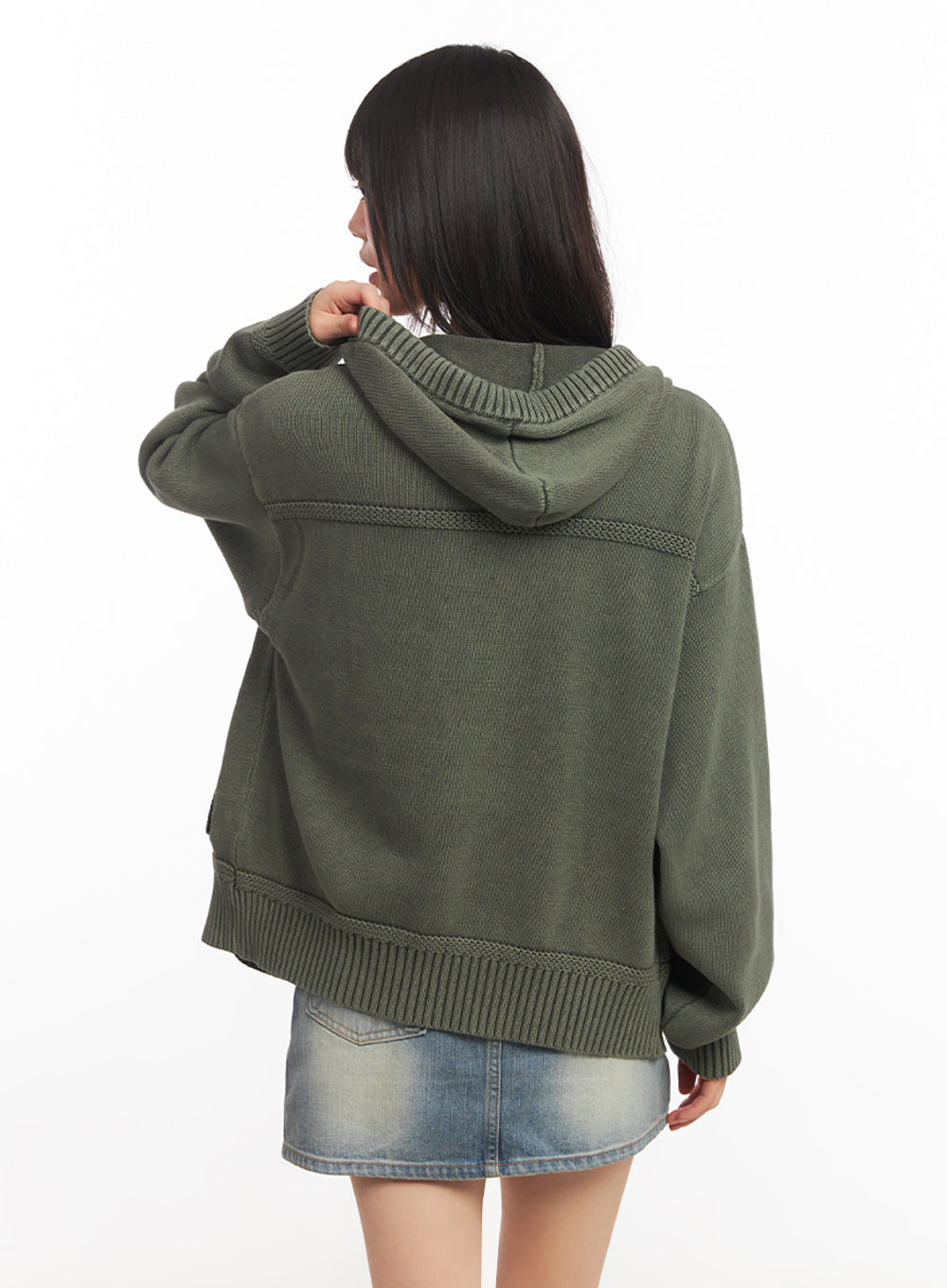 Oversized Hooded Cardigan IA528