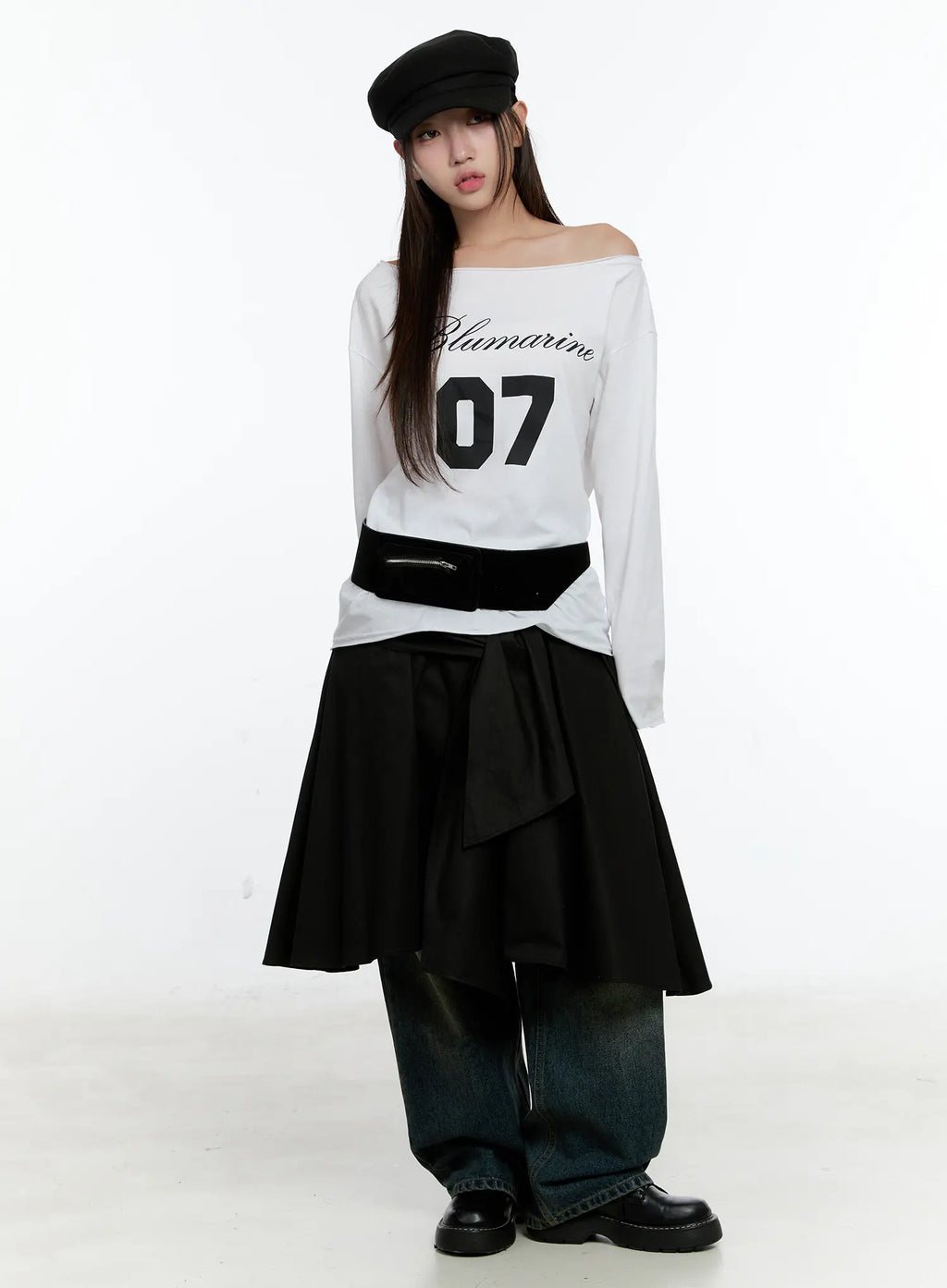 Wrap Flowy Midi Skirt CS518