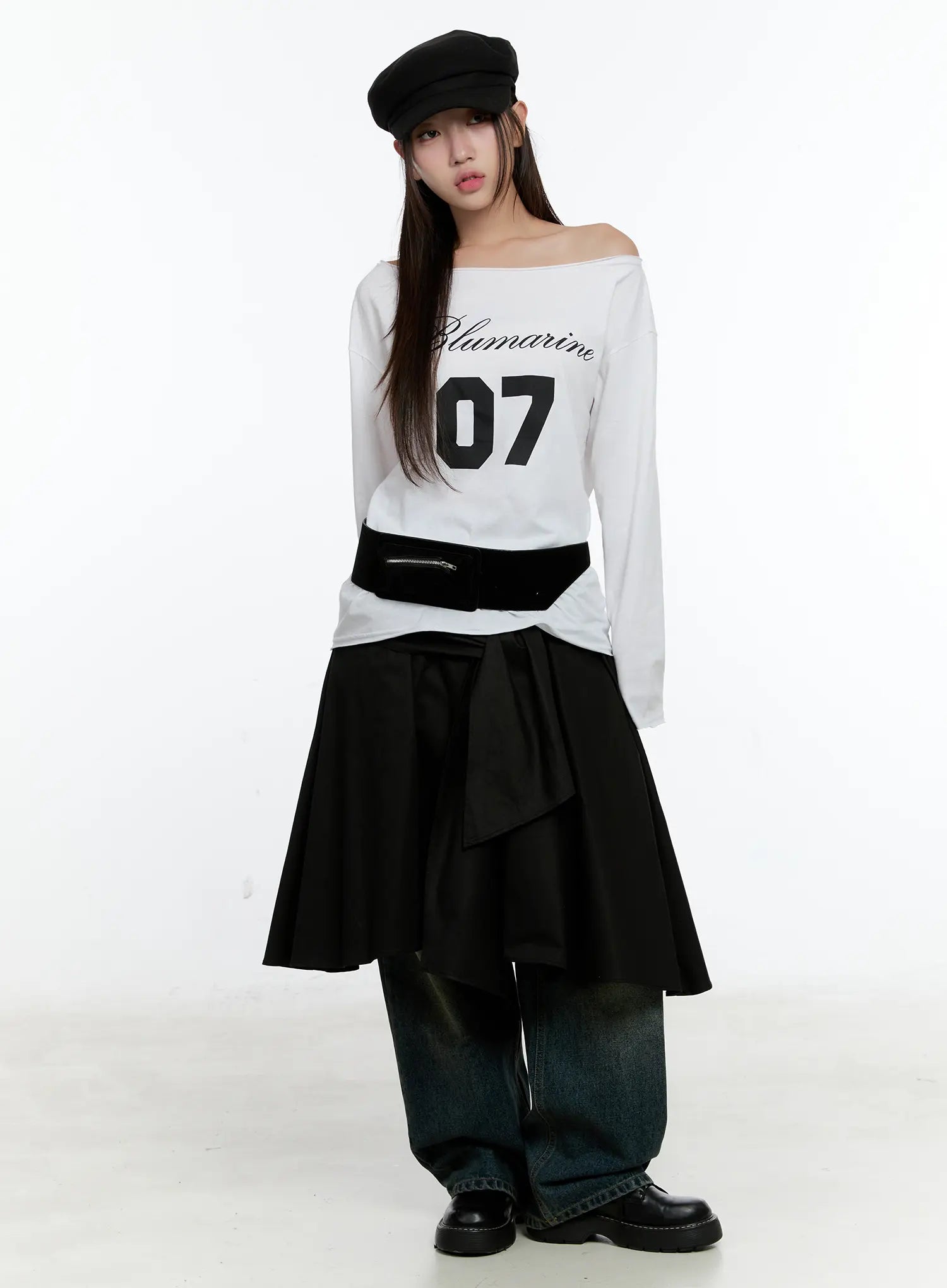 Wrap Flowy Midi Skirt CS518