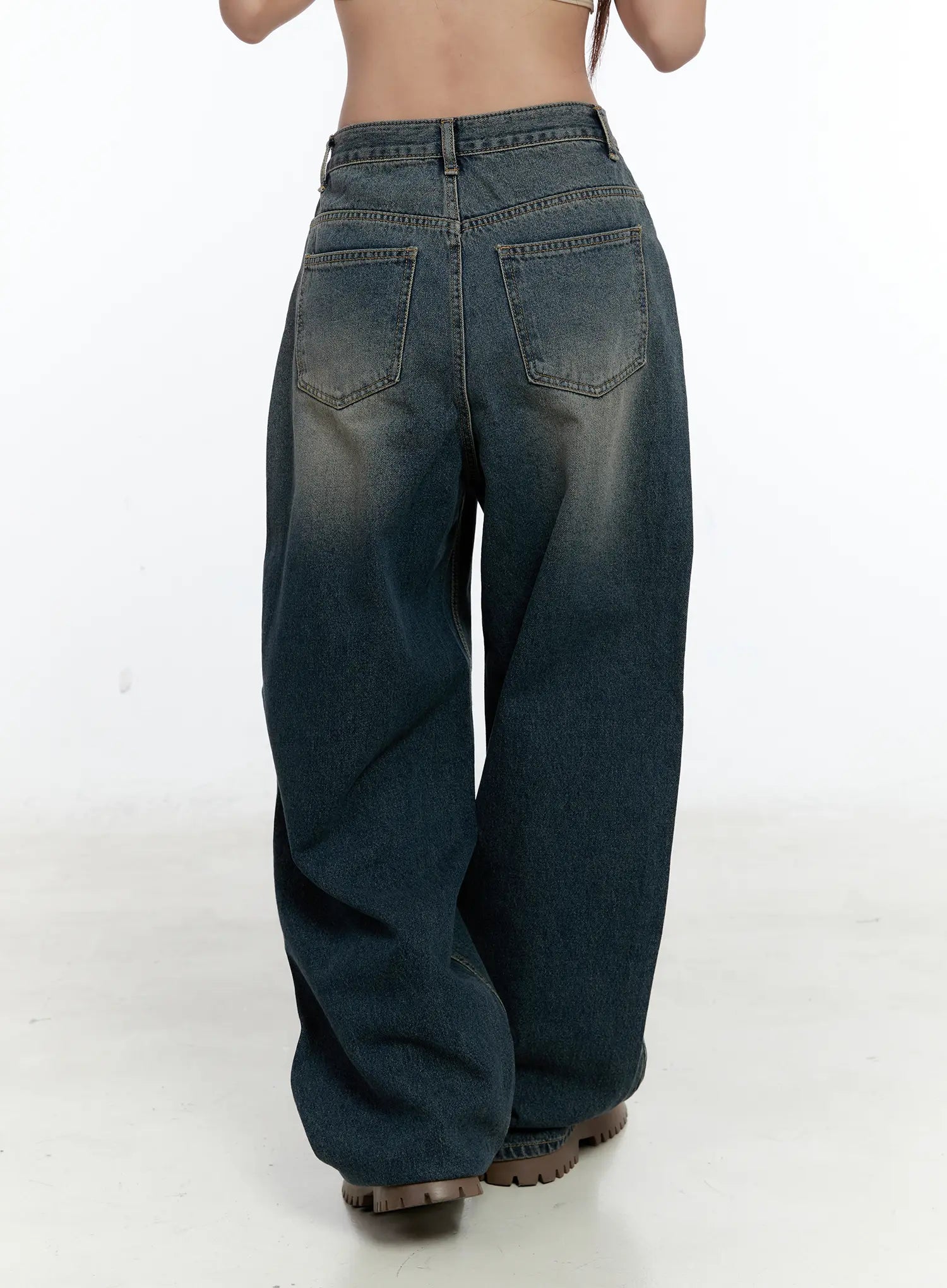 Nataly Dark-Washed Baggy Jeans CS517