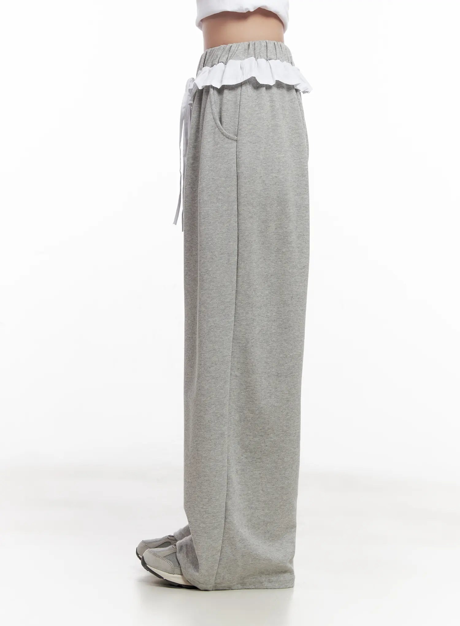 Ruffle Wide-Leg Sweatpants CL516