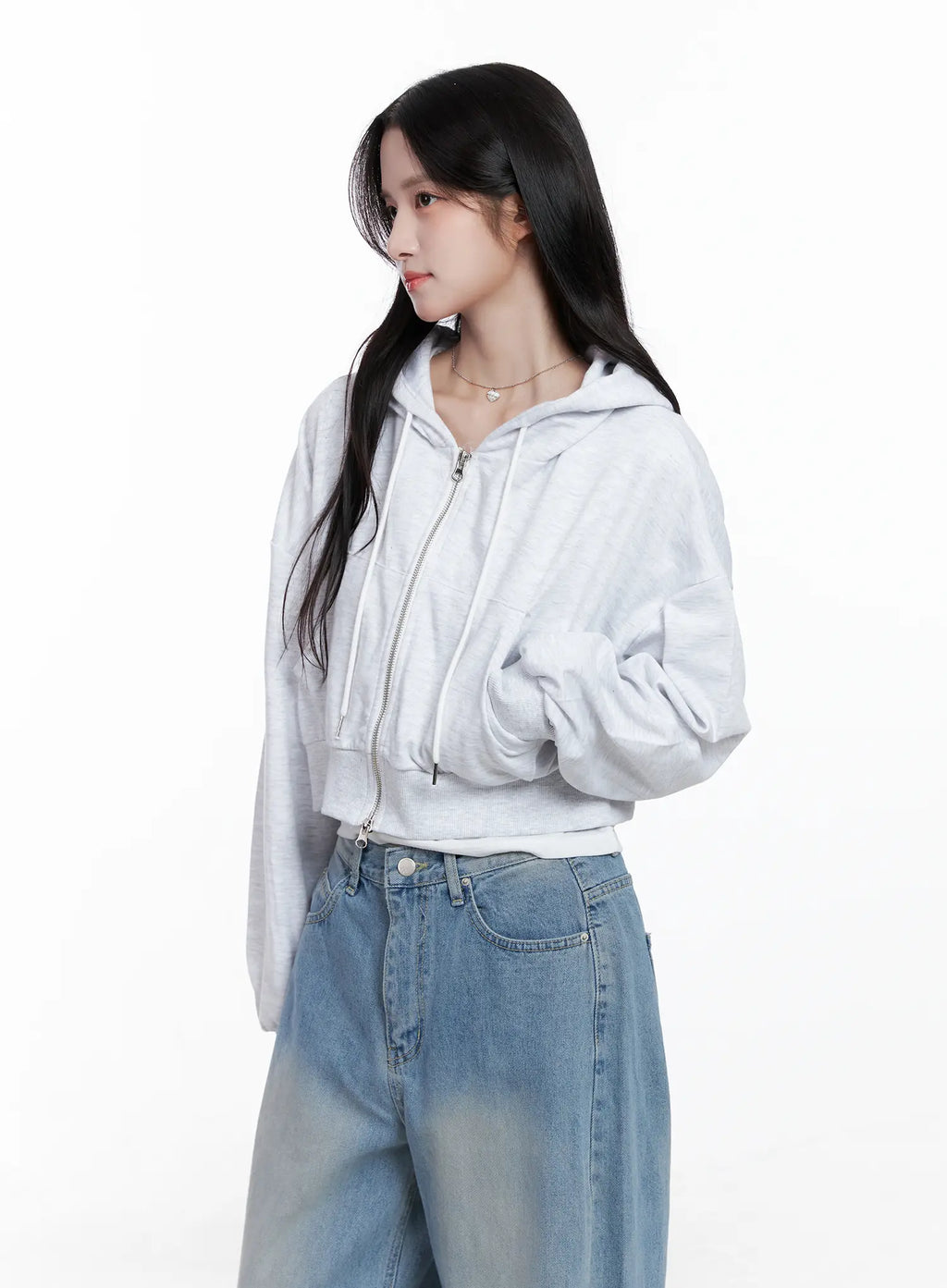 Cropped Zip-Up Hoodie CS519
