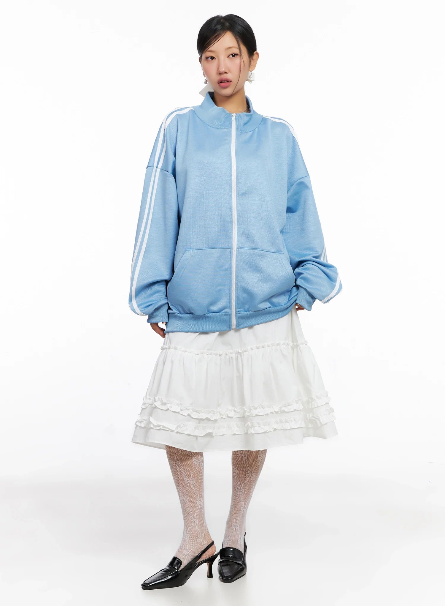 Ruffle Layered Midi Skirt IG527