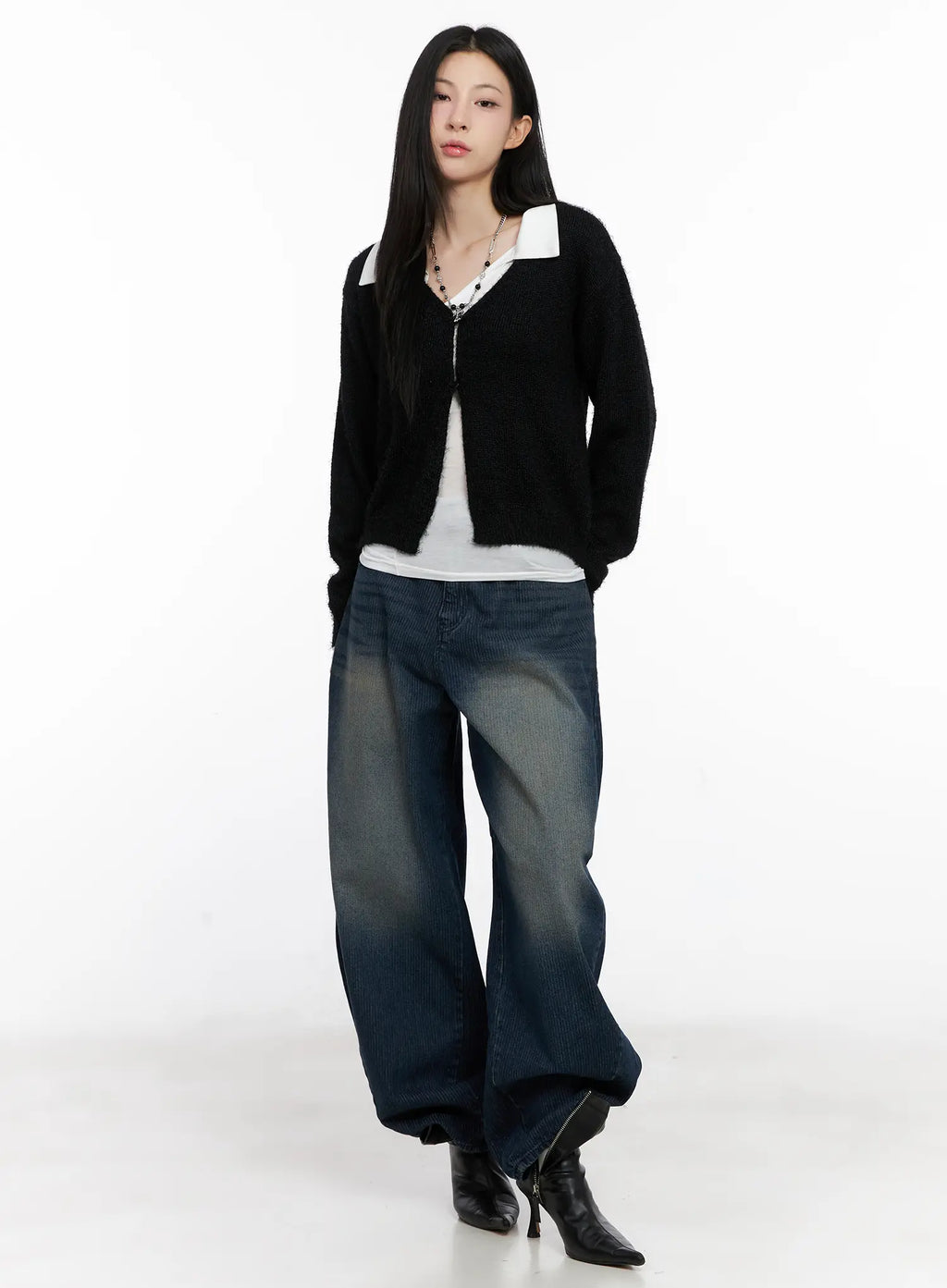 Marlee Corduroy Washed Wide-Leg Jeans CG526