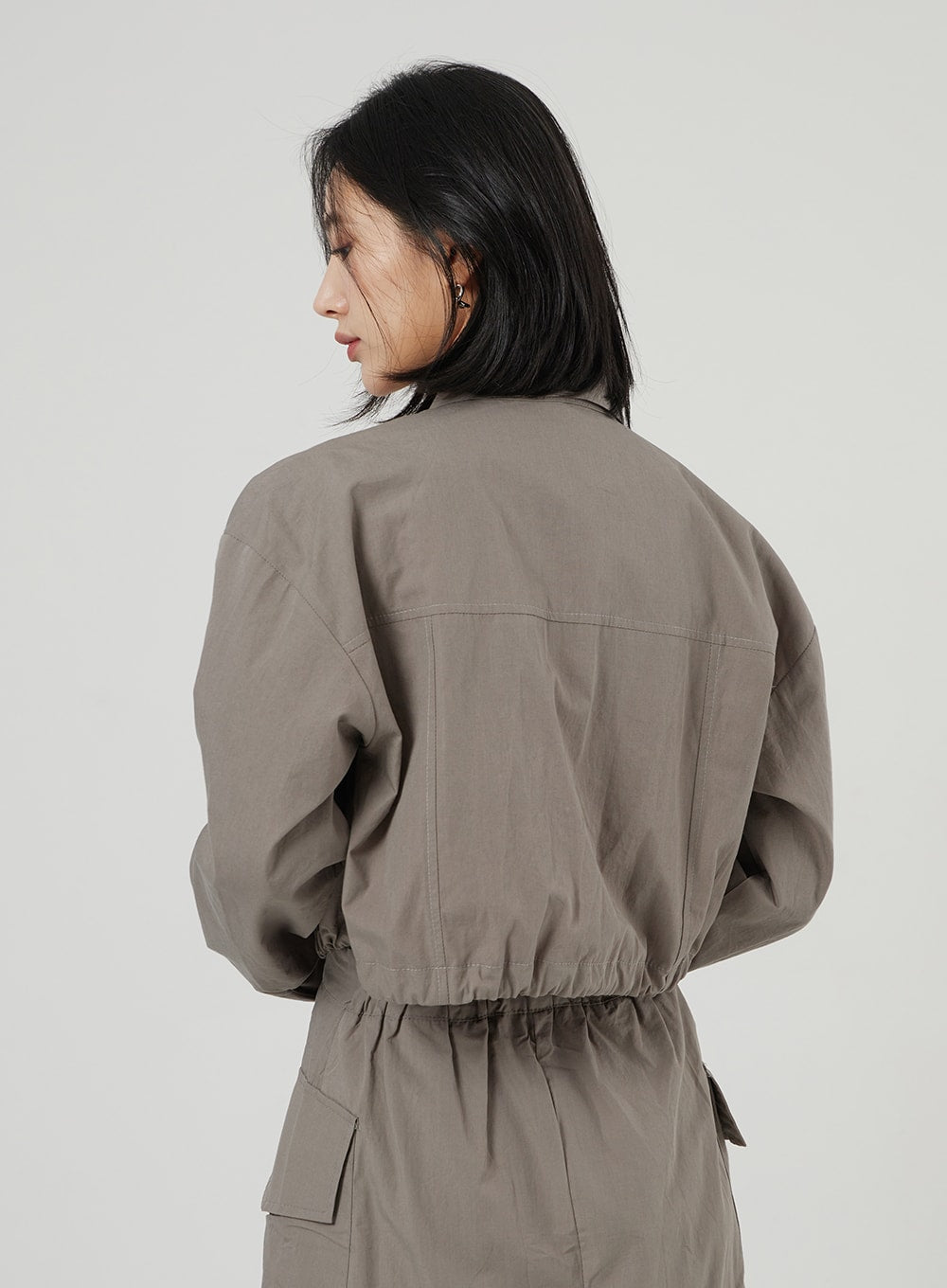 String Detail Cropped Shirt OF310