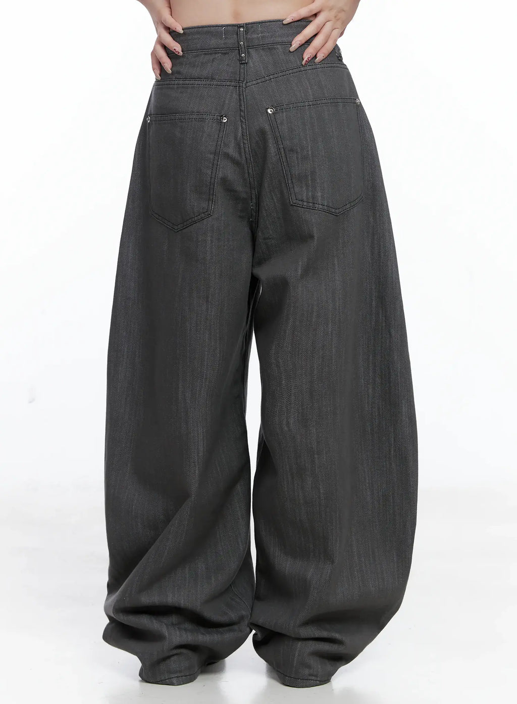 Ann Rhinestone Wide‑Leg Jeans CS501