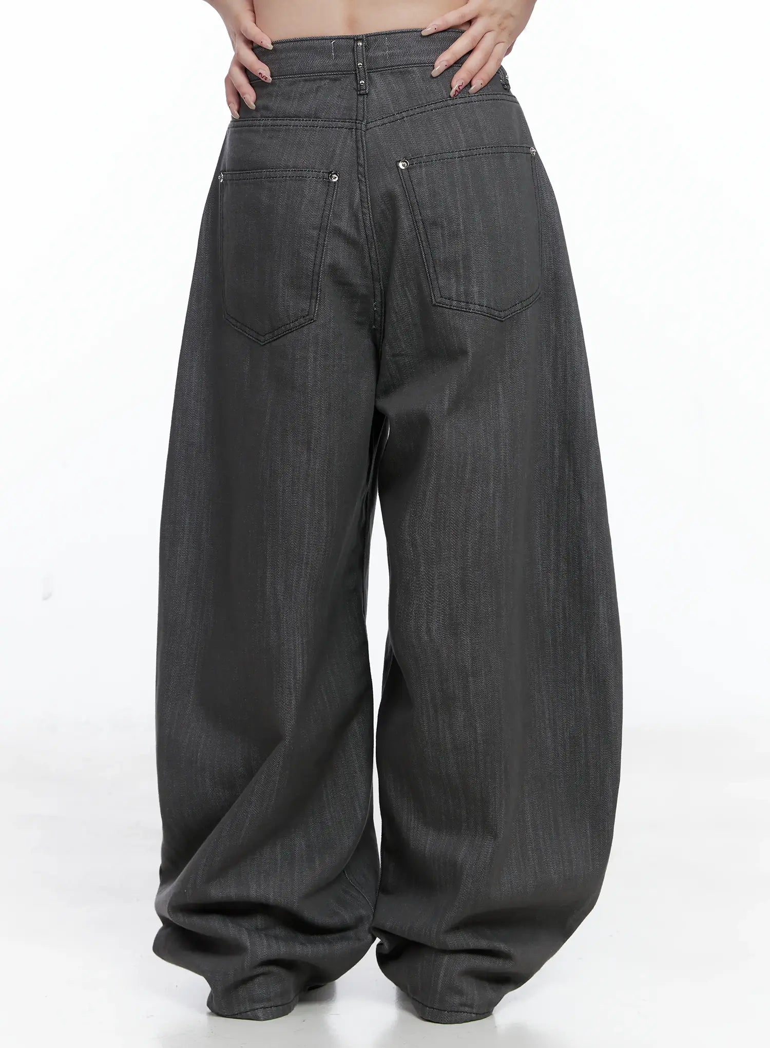 Ann Rhinestone Wide‑Leg Jeans CS501