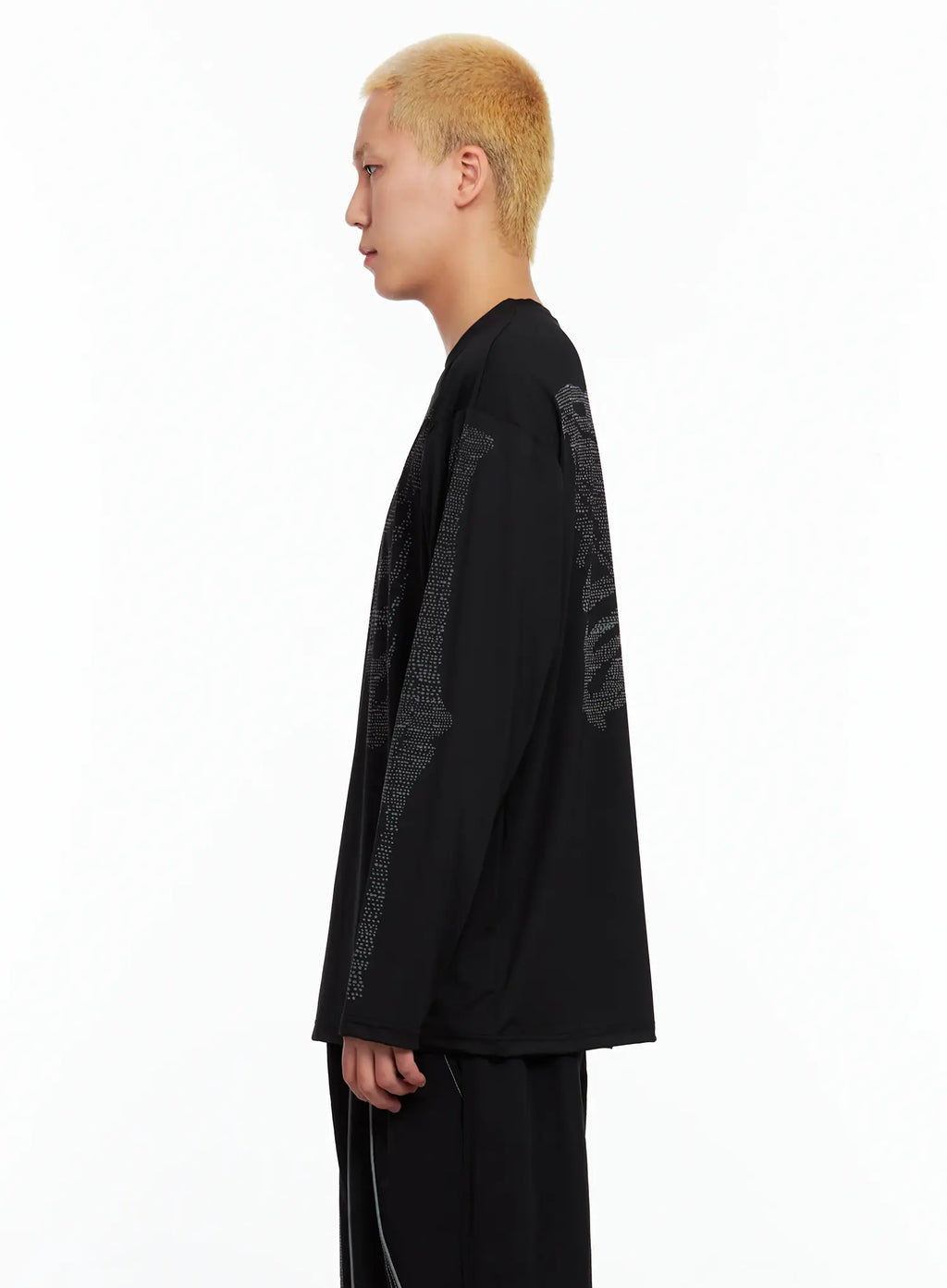 Men's Graphic Skull Long-Sleeve Tee IL511