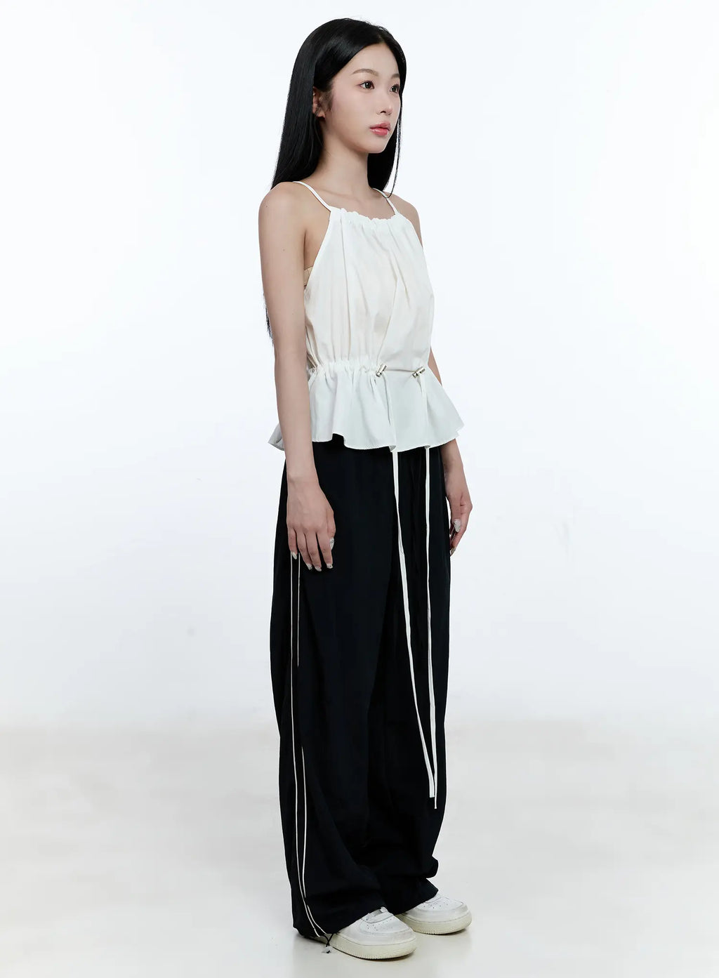 Pintuck String Halter Top CG512