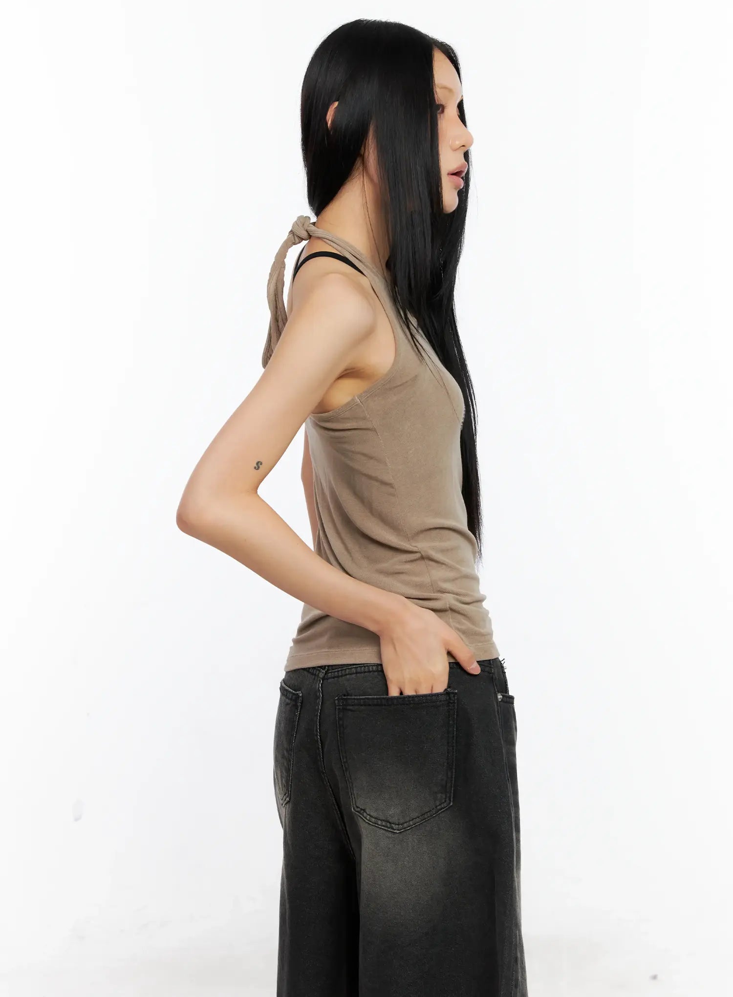 Stud Halter Tank Top CL529