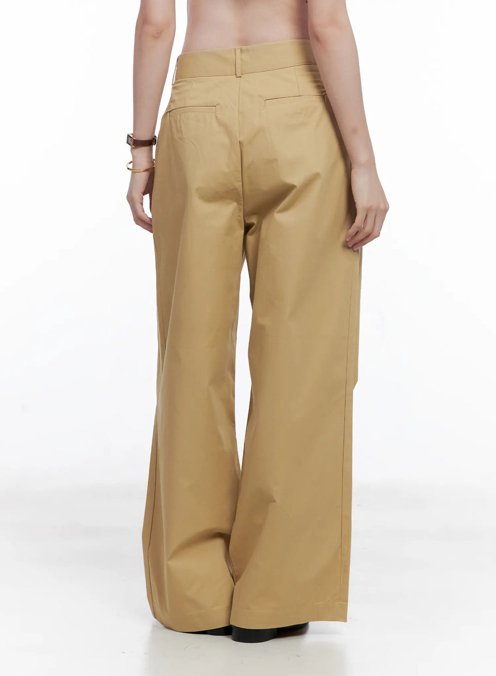 Wide Leg Pintuck Cotton Slacks CG520
