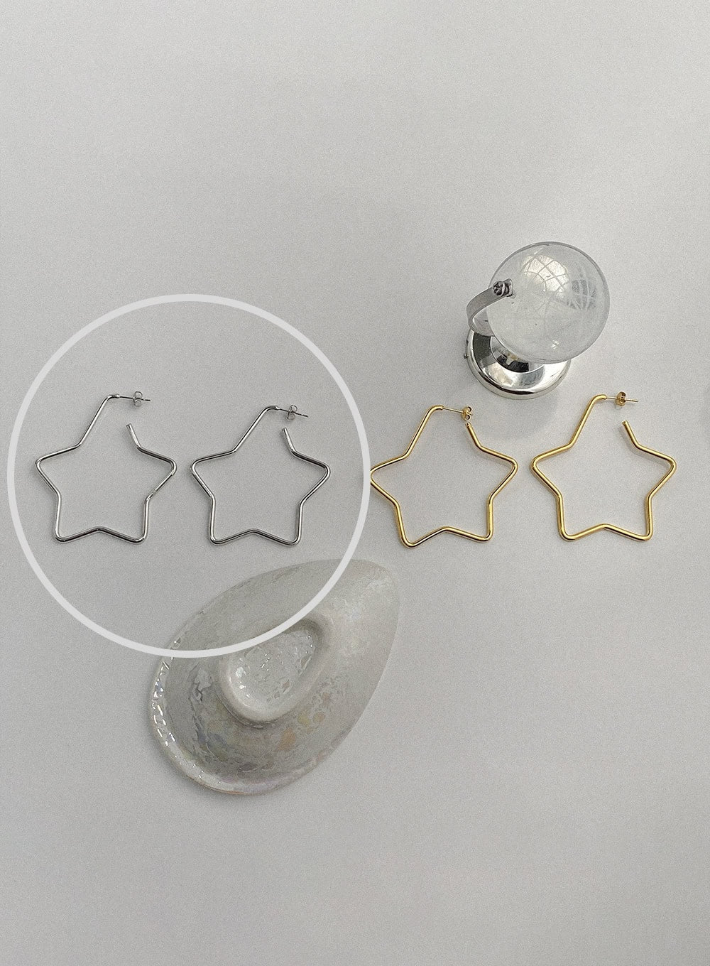 Orbit Big Star Earrings IA517