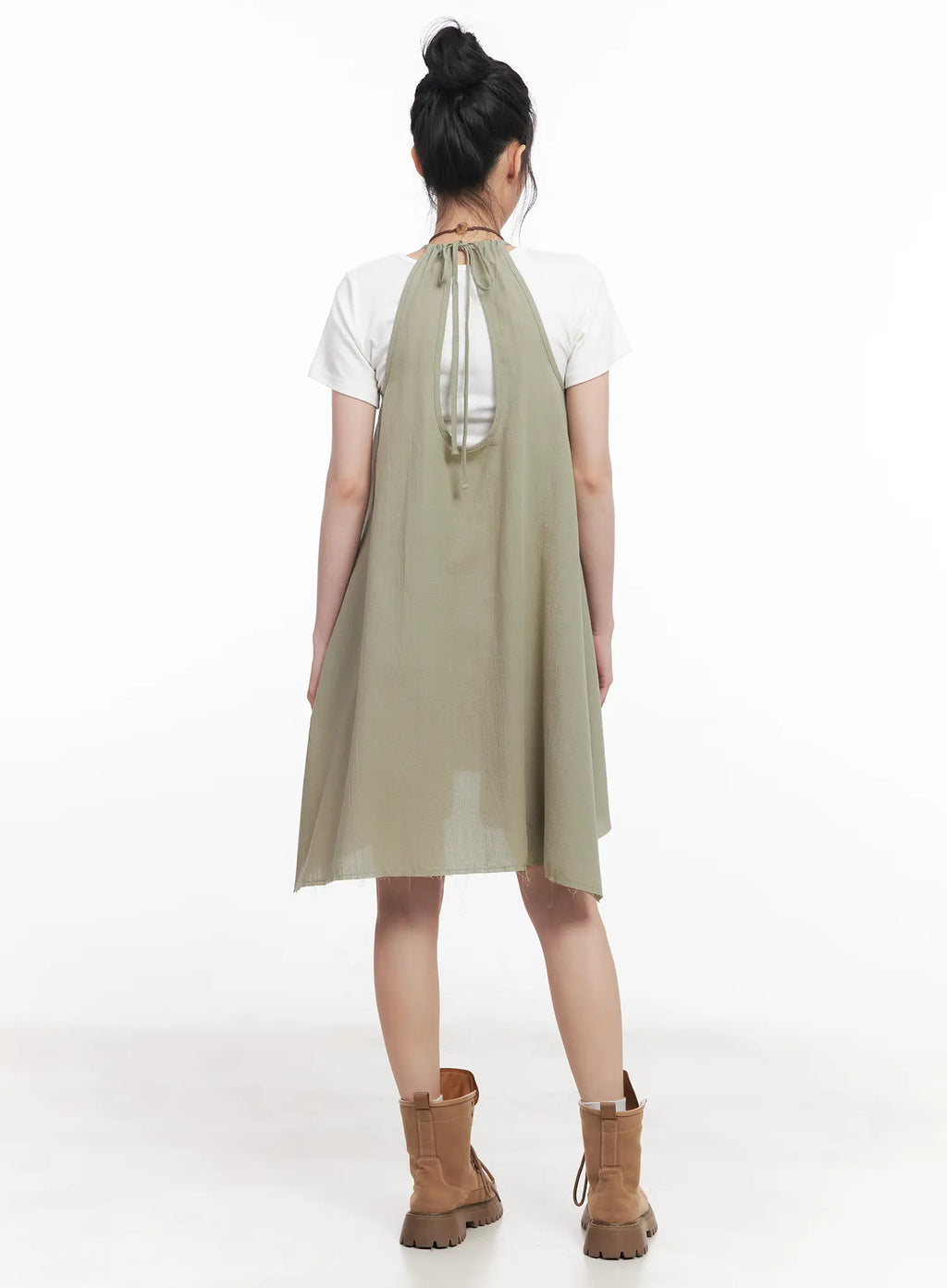 Flared Halter-Neck Mini Dress CU511