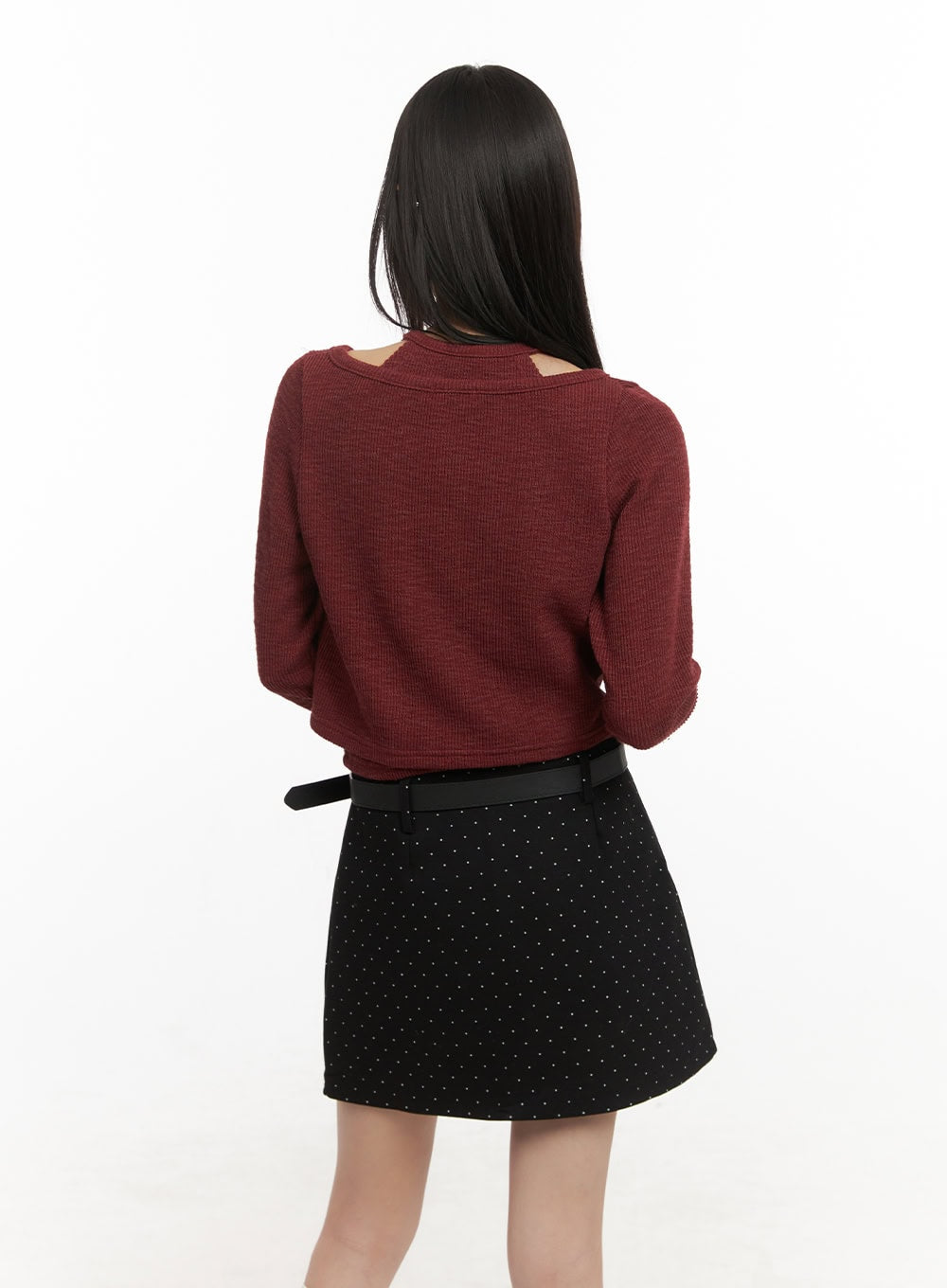 Slim-Fit Cardigan & Halter Top Set CD430