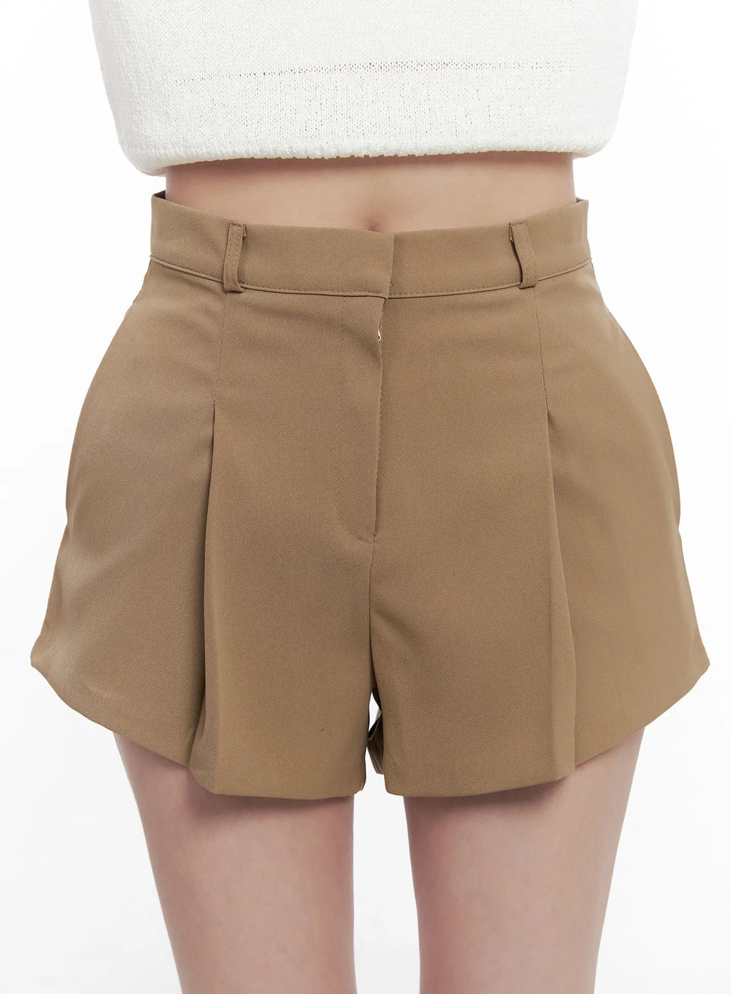 Pleated High-Waist Shorts CL515