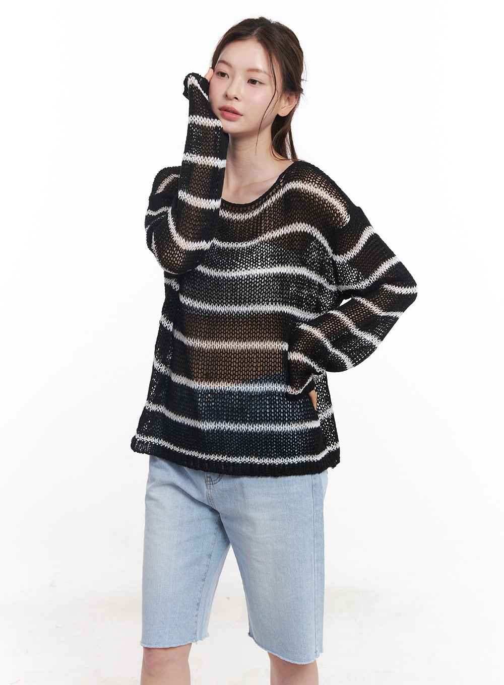 Loose-Fit Striped Sweater CY519