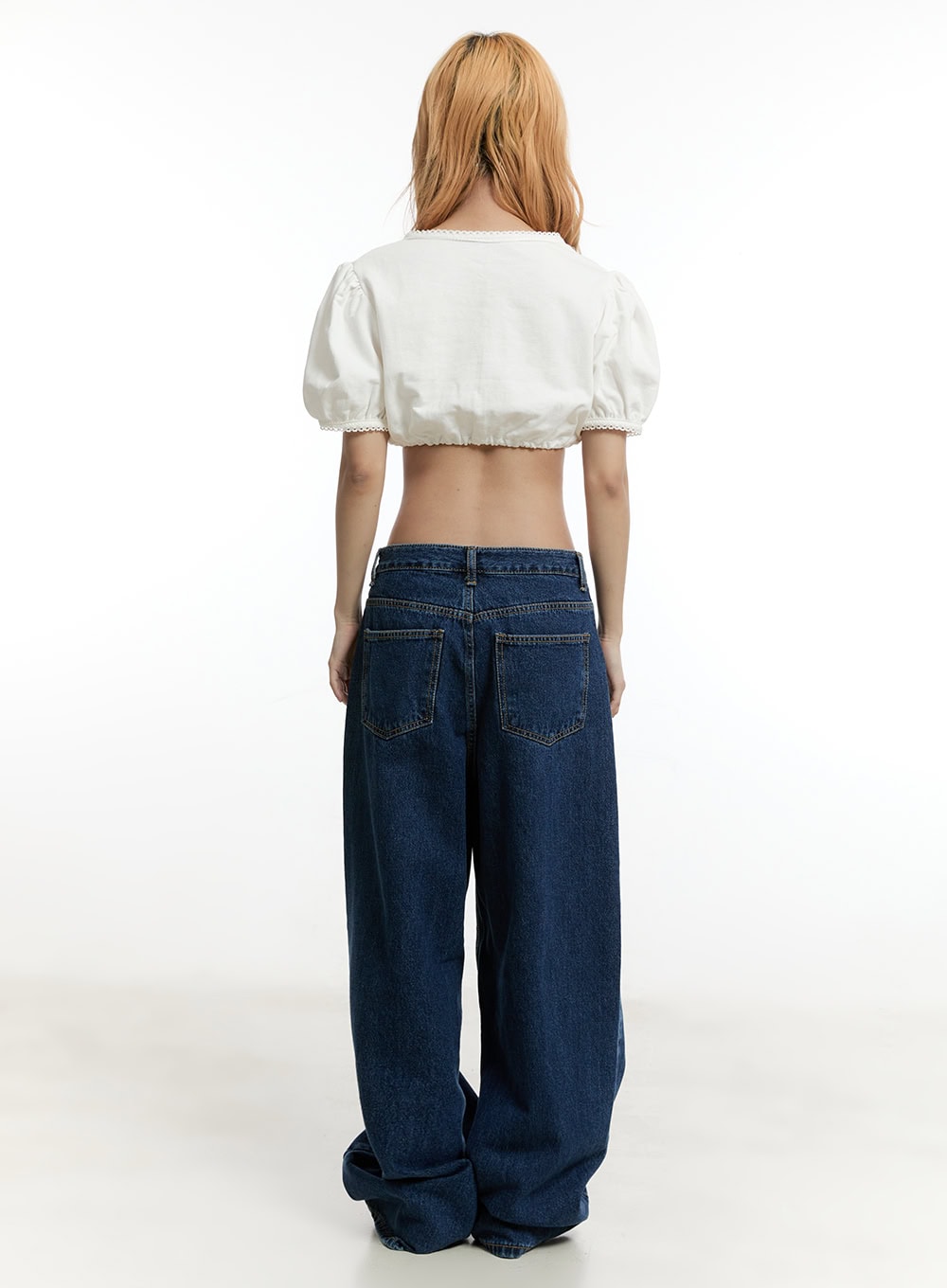 Puff Square Ruffle Crop Top CY501