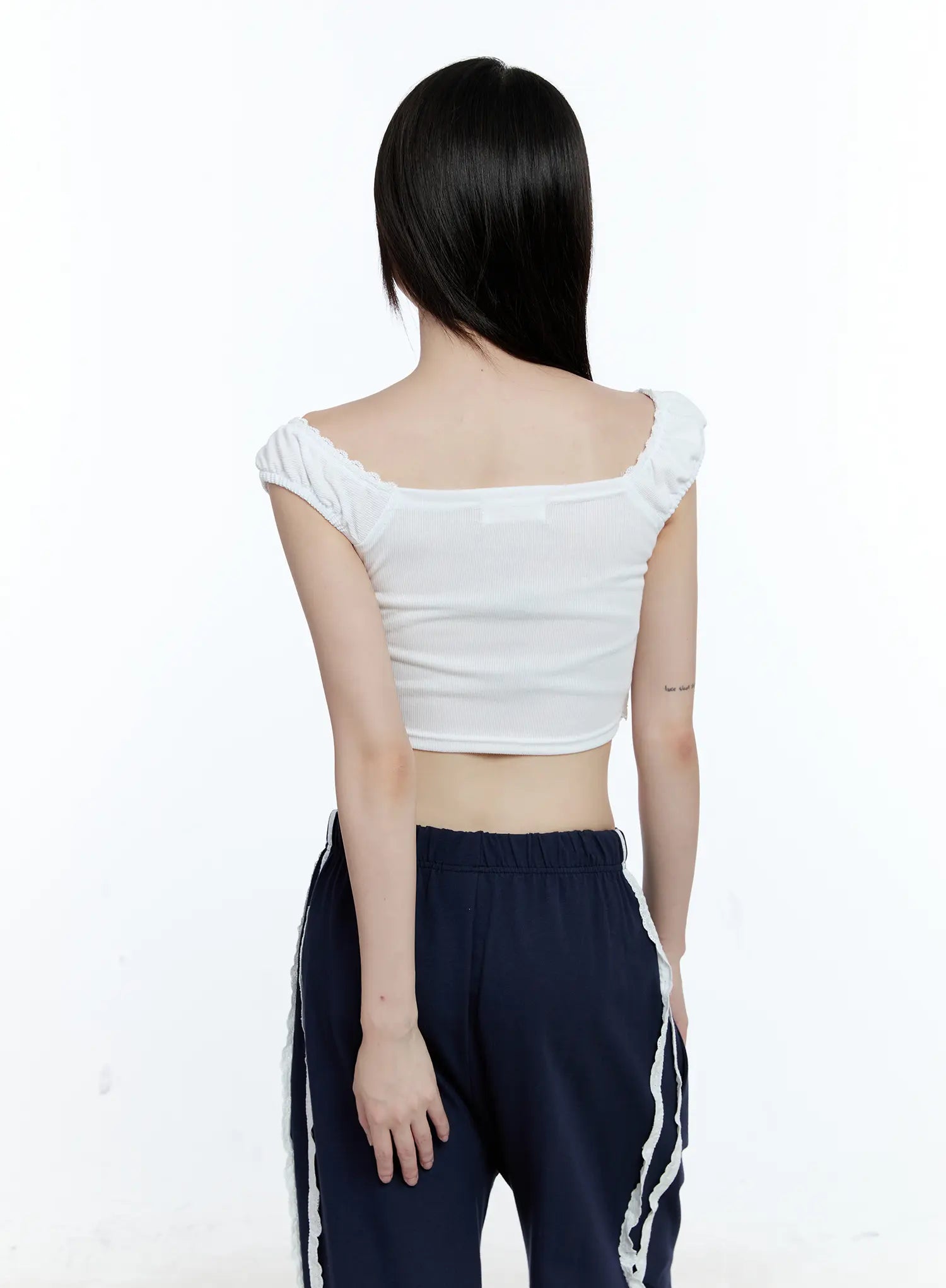 Layered Lace Short-Sleeve Cardigan CG511