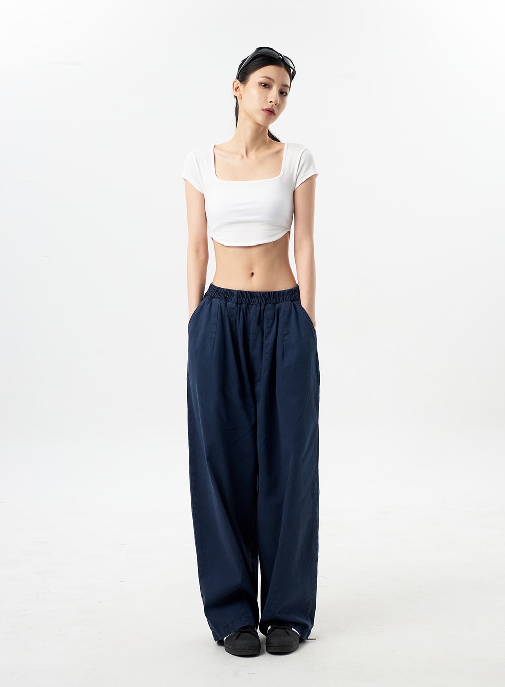 Square Neck Cropped Tee CY312