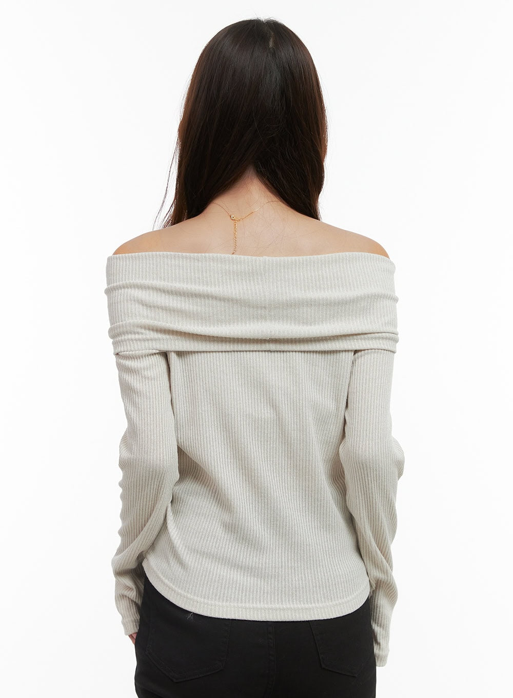 Chic Solid Off-Shoulder Blouse OO421