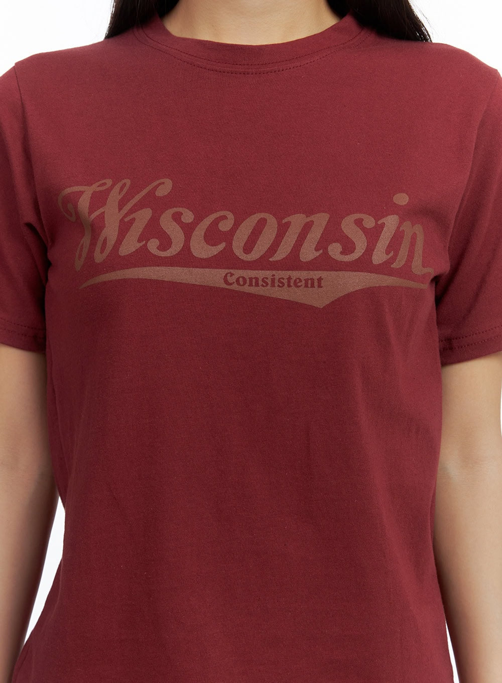 Graphic Short Sleeve Letter Top OL408