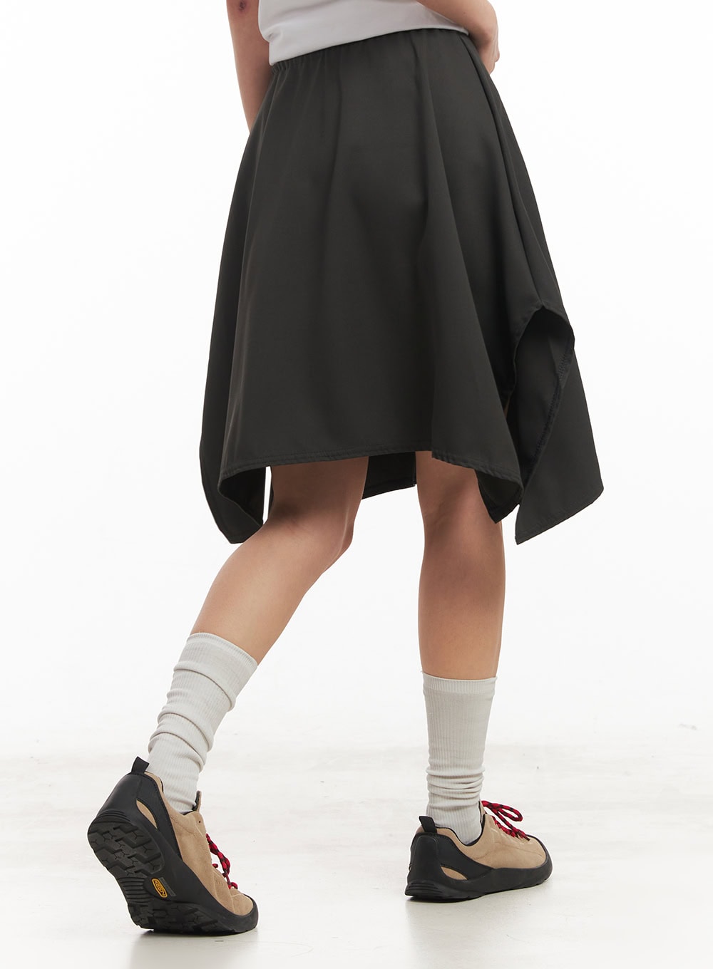 Asymmetric Flared Midi Skirt CM504