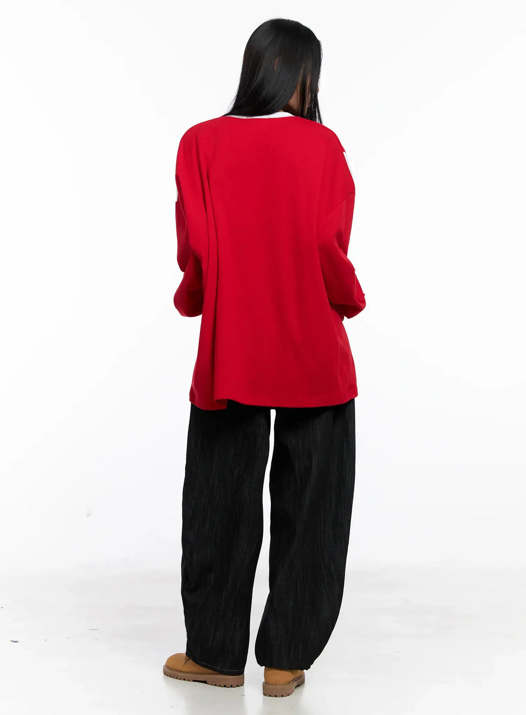 Oversized Graphic Jersey Sweatshirt CS509