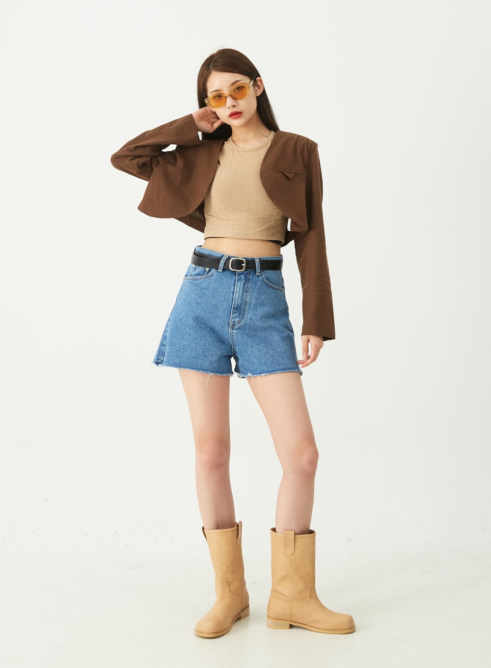 Raw Hem Denim Shorts CU5