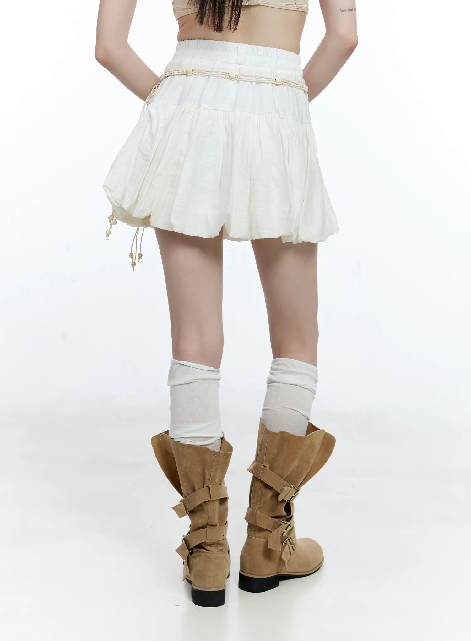 Balloon Shirred Mini Skirt CG511