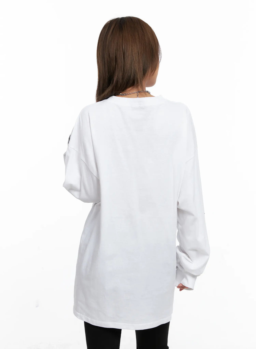 Oversized Graphic Star Long Sleeve Top CS522