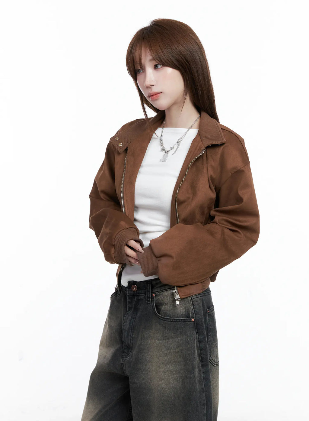 Vicky Suede Two-Way Jumper Jacket CG529