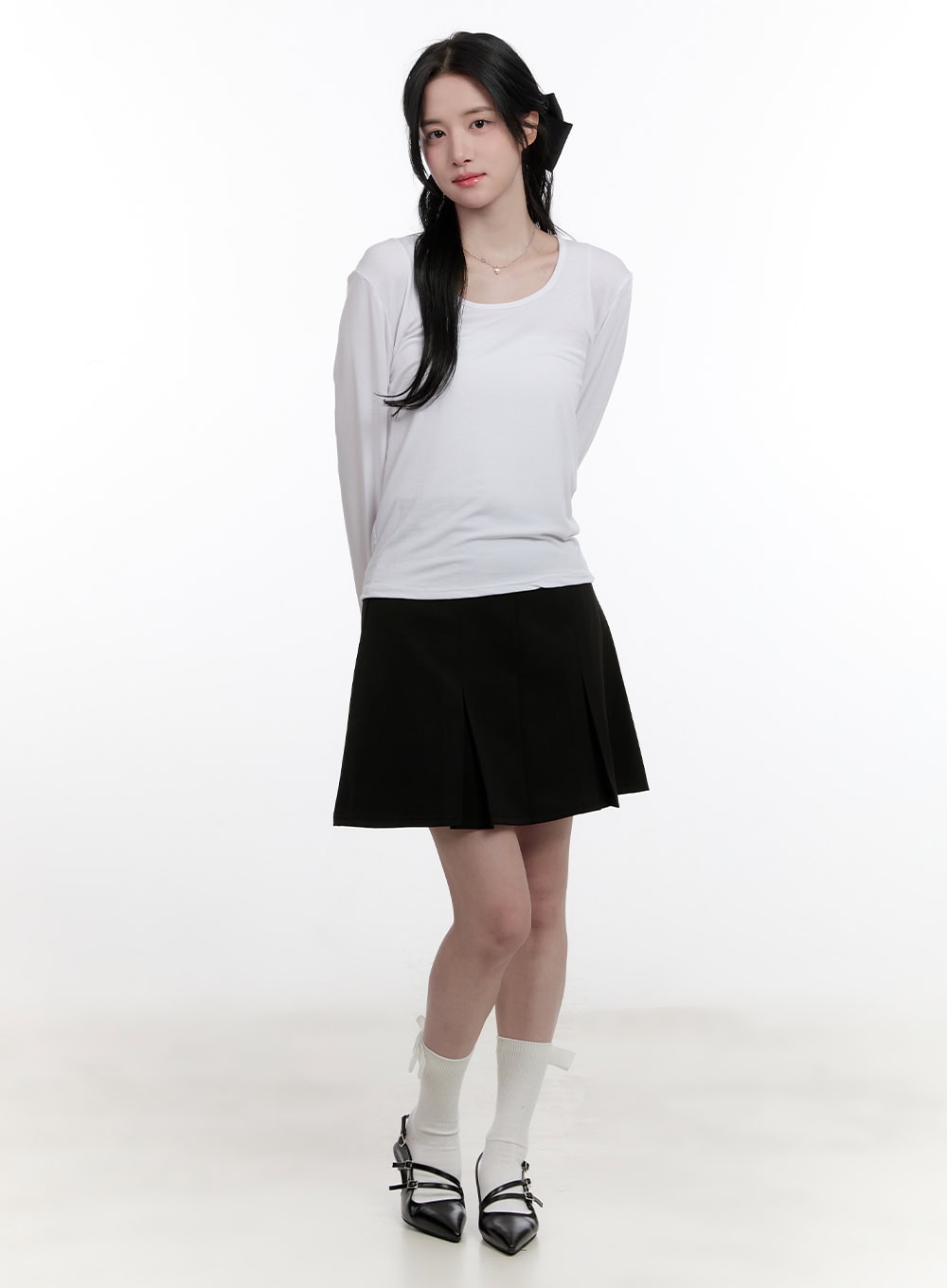 Pintuck A-line Mini Skirt CF527