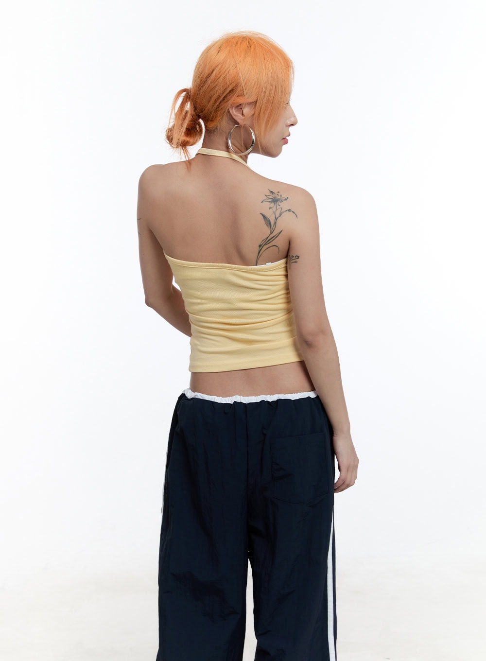 Ribbon Halter Crop Top CU502