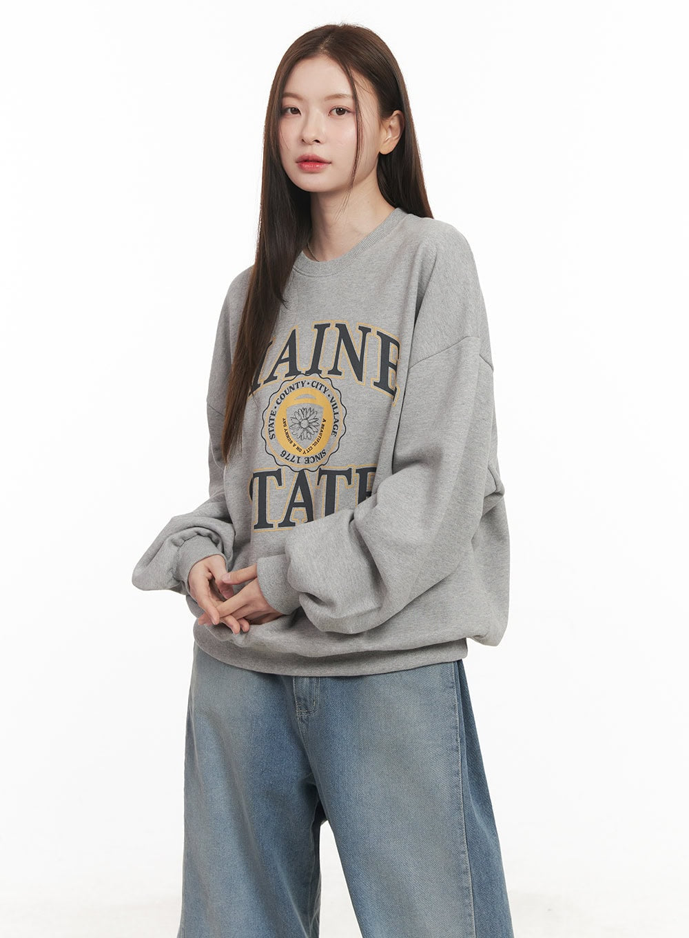 Maine Graphic Oversized Sweatshirt CM511