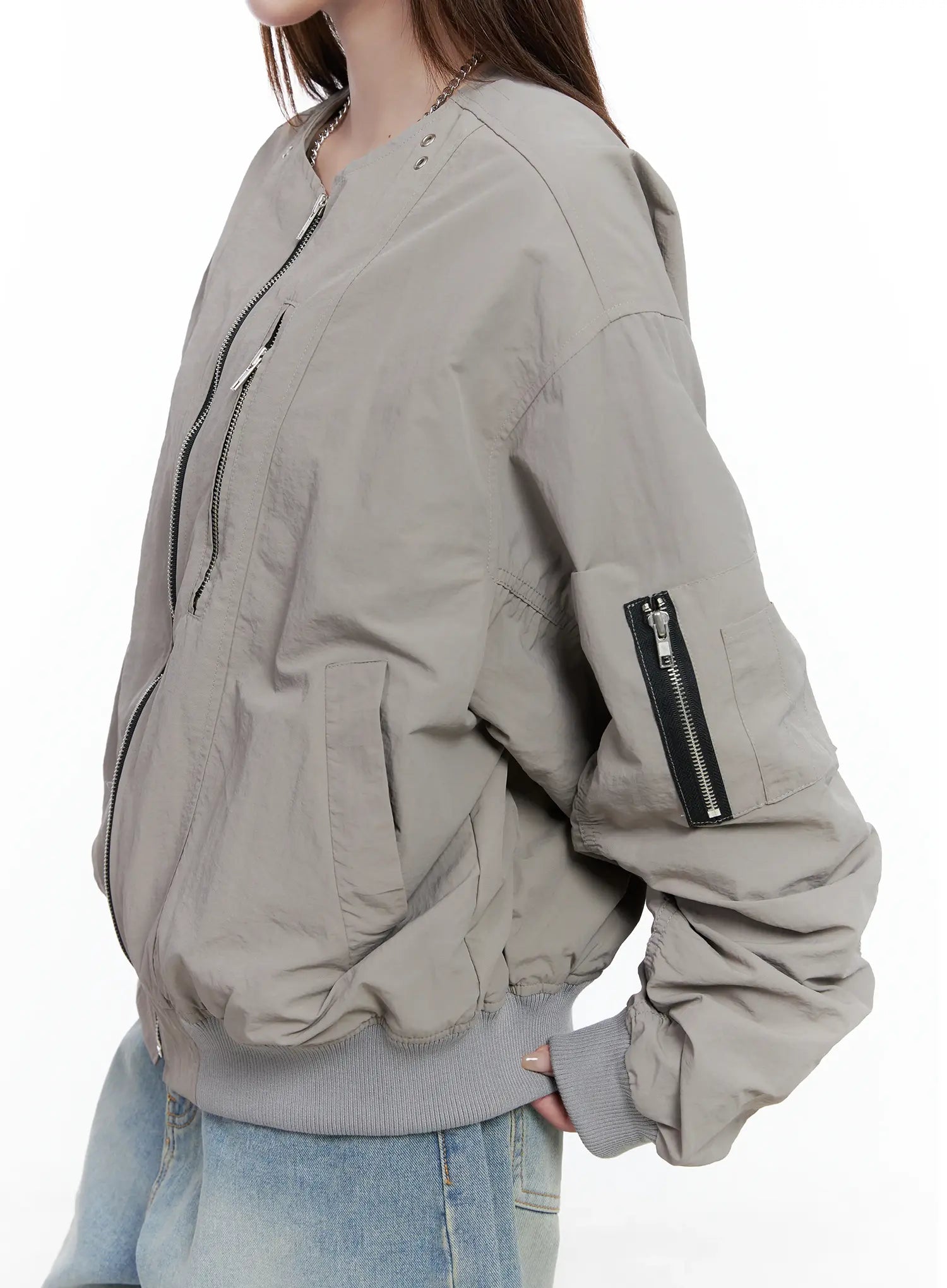 Casual Zip-Up Bomber Jacket CS501