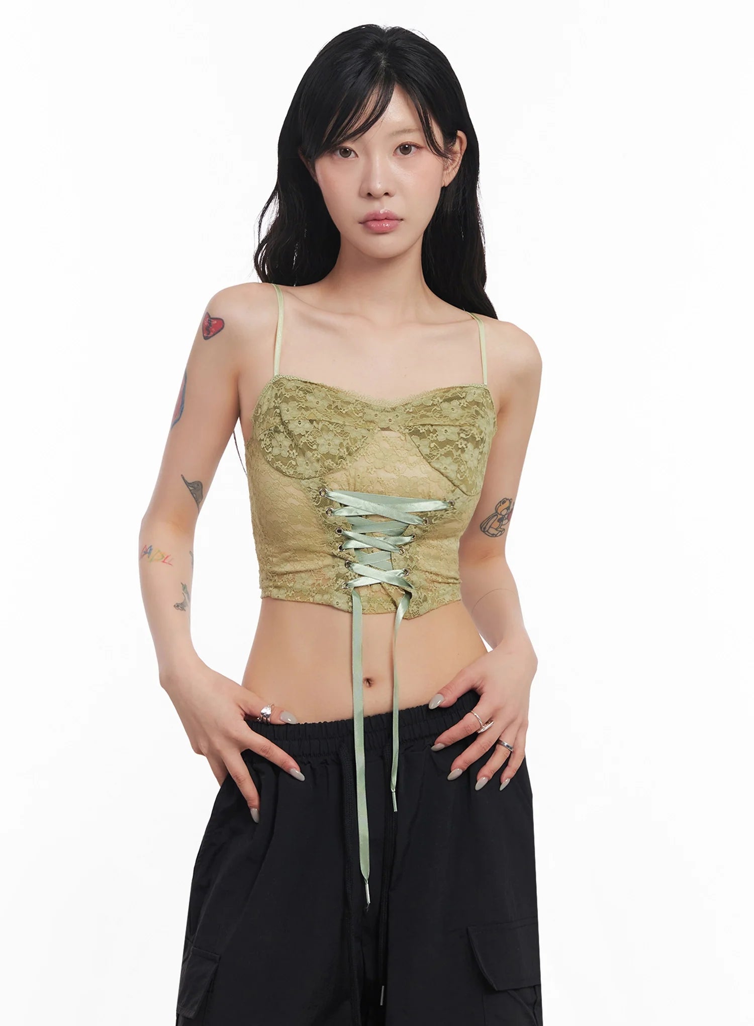 Lace-Up Corset Top IC503