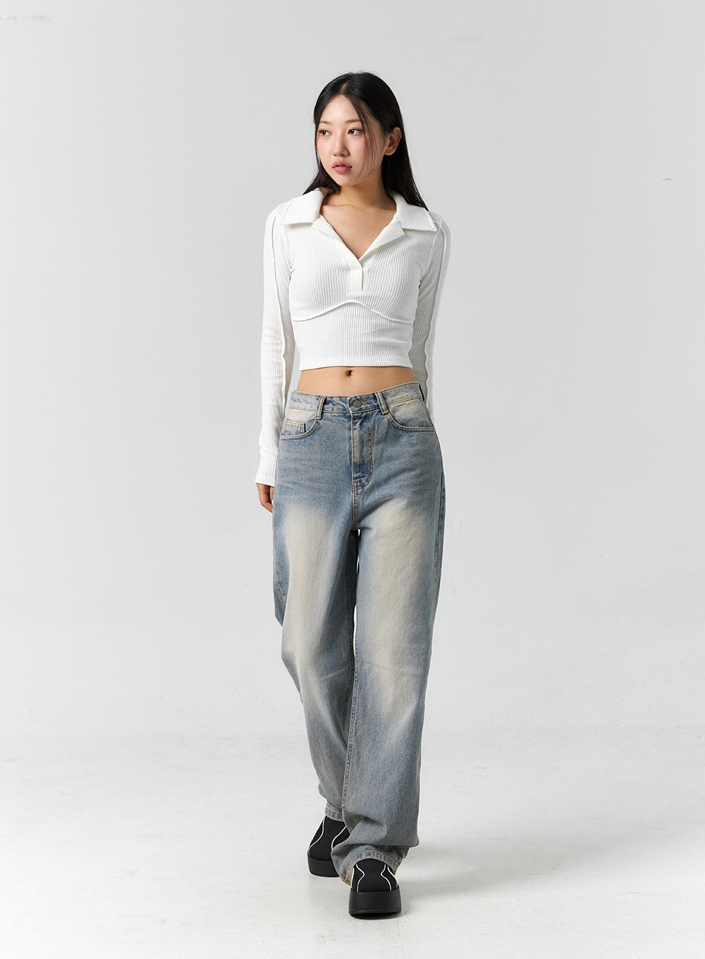 Collar Crop Top CS308