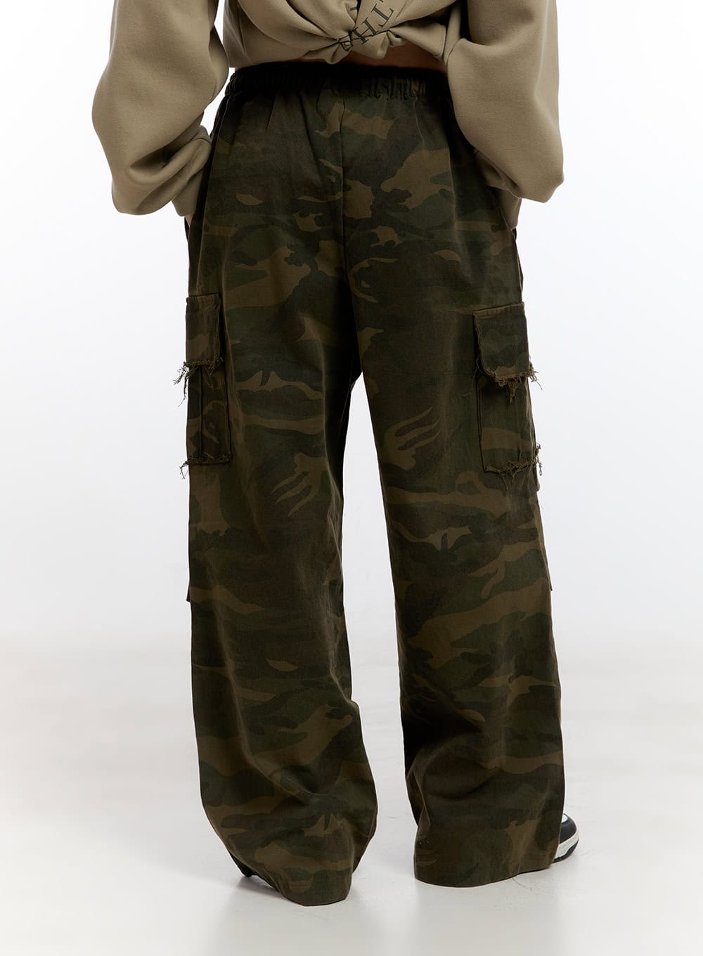 Wide Fit Camouflage Cargo Pants CN420