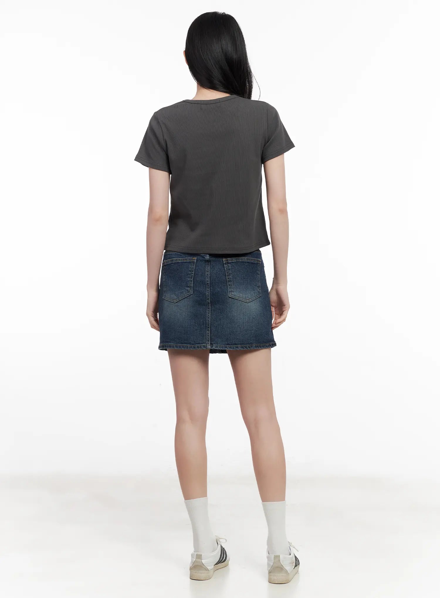 Washed Denim Mini Skirt CL501