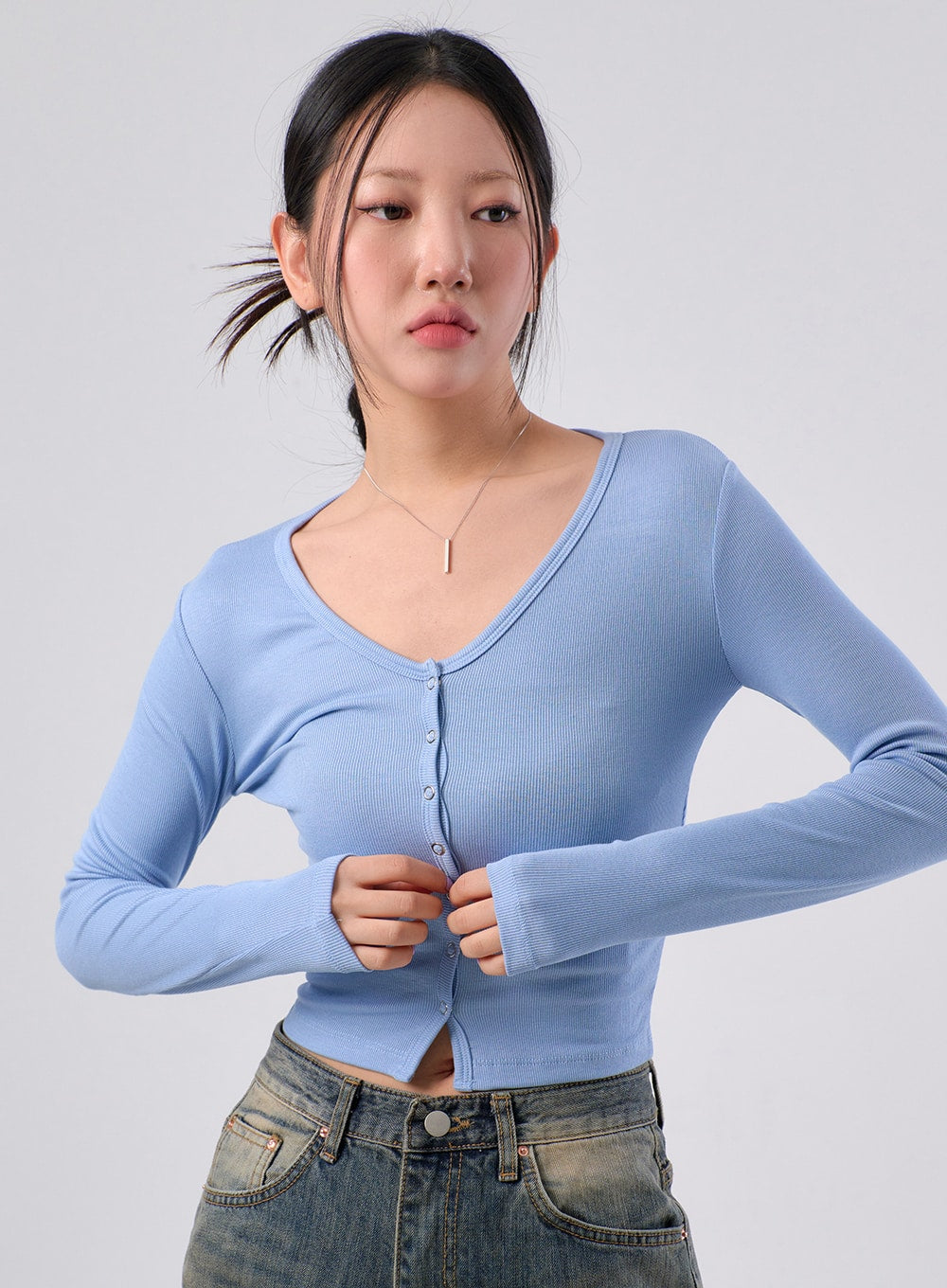 Crop Cardigan with Buttons