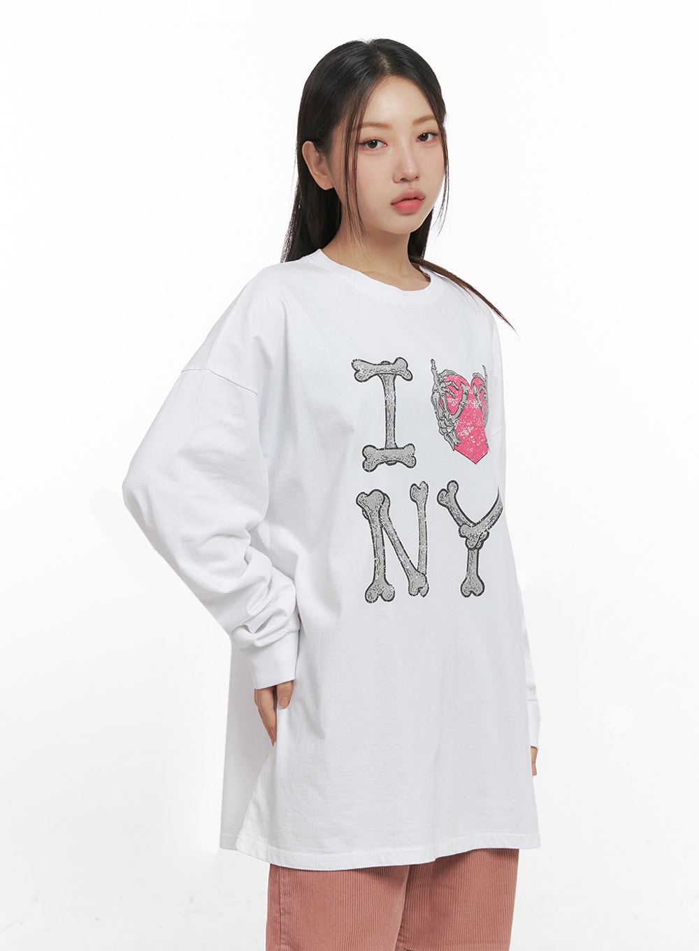 Cotton Graphic Oversize Cardigan IN415